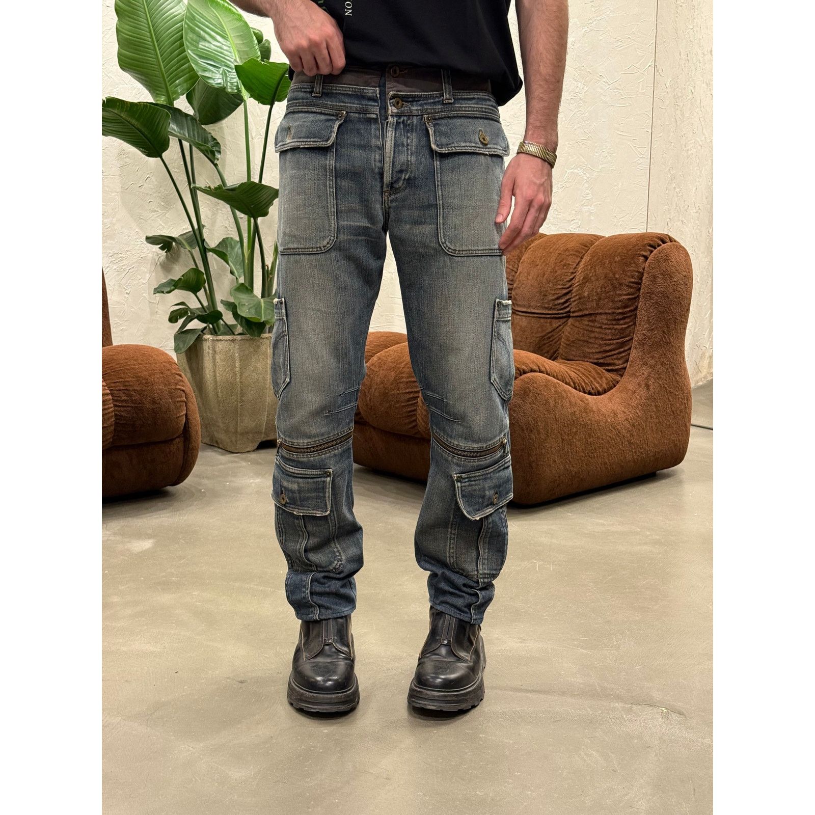 Dolce & Gabbana A/W2003 Dolce & Gabbana double waisted cargo pants Size US 32 / EU 48 - 1 Thumbnail