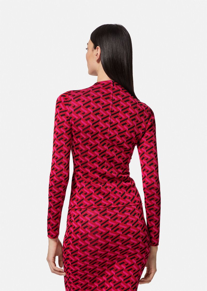 Versace o1y0226 Turtleneck Sweater in Multicolor Size XS / US 0-2 / IT 36-38 - 4 Thumbnail