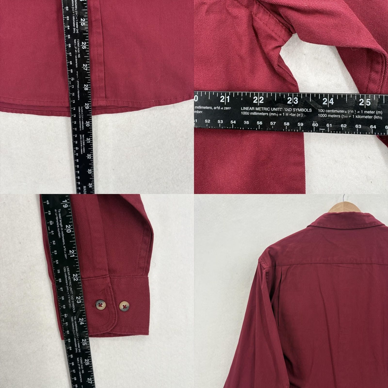 Wrangler Wrangler Shirt Mens M Red Long Sleeve Button Up Relaxed Fit Cotton NWT Vintage? No Size US M / EU 48-50 / 2 - 8 Thumbnail