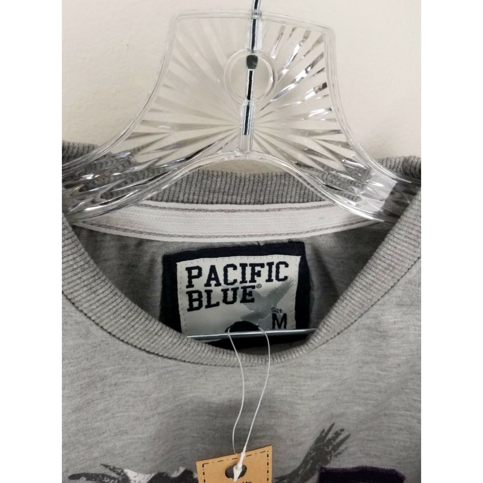 Vintage VINTAGE? No. Just Pacific Blue Graphic T-Shirt Mens Medium Gray Blue Graphic Tee Men M Size US M / EU 48-50 / 2 - 2 Thumbnail