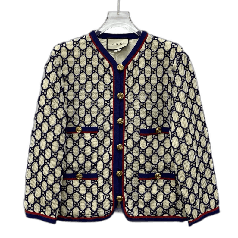 Gucci Gucci Colorful Logo Jacquard Long Sleeve Jacket Size L / US 10 / IT 46 - 1 Thumbnail