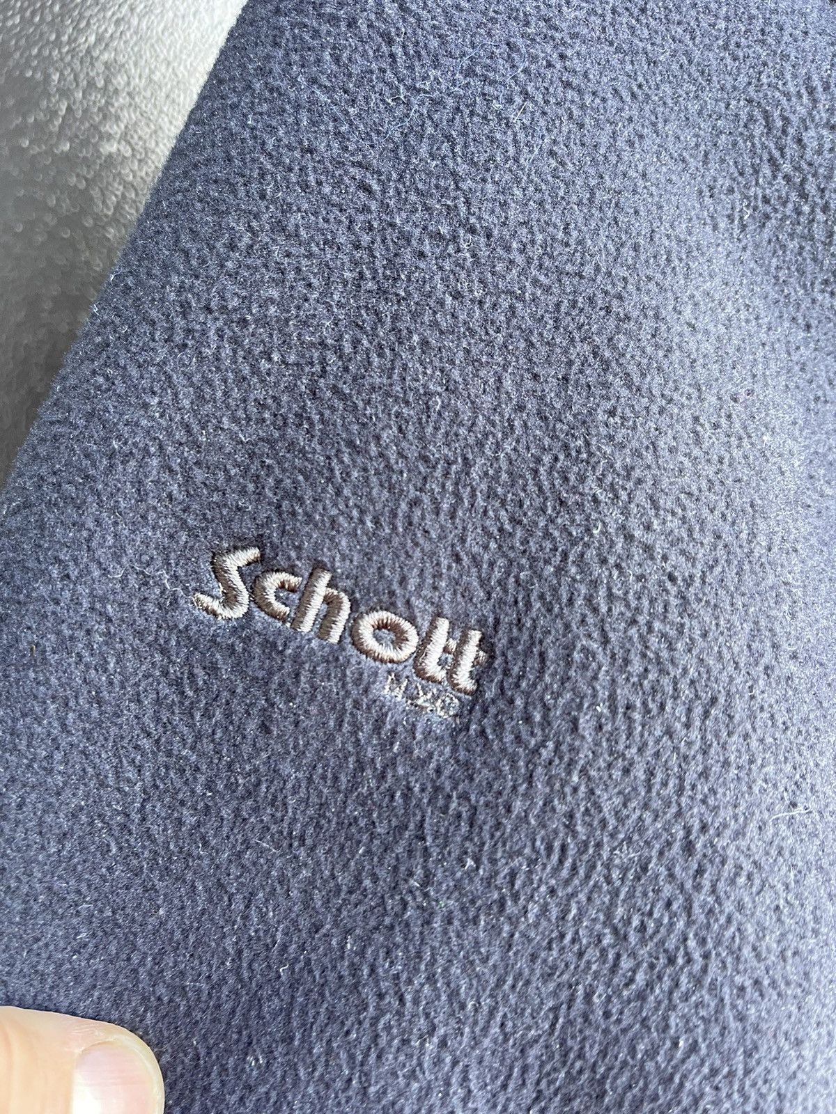 Schott Schott NYC Hoodie Full zip Sherpa Teddy Lined Fleece Jacket Size US L / EU 52-54 / 3 - 8 Thumbnail