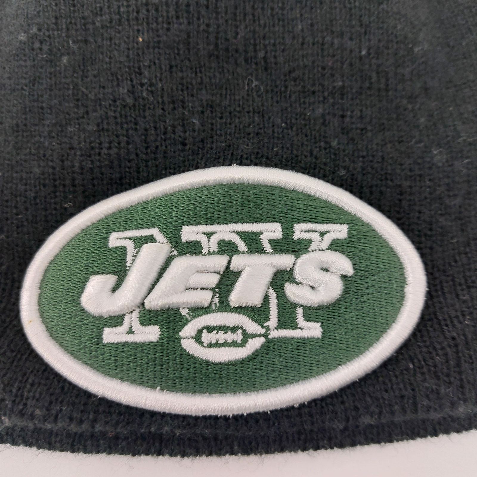 NFL NY Jets Black Knit Beanie Hat Sports NFL Football Adult Logo Size ONE SIZE - 2 Thumbnail