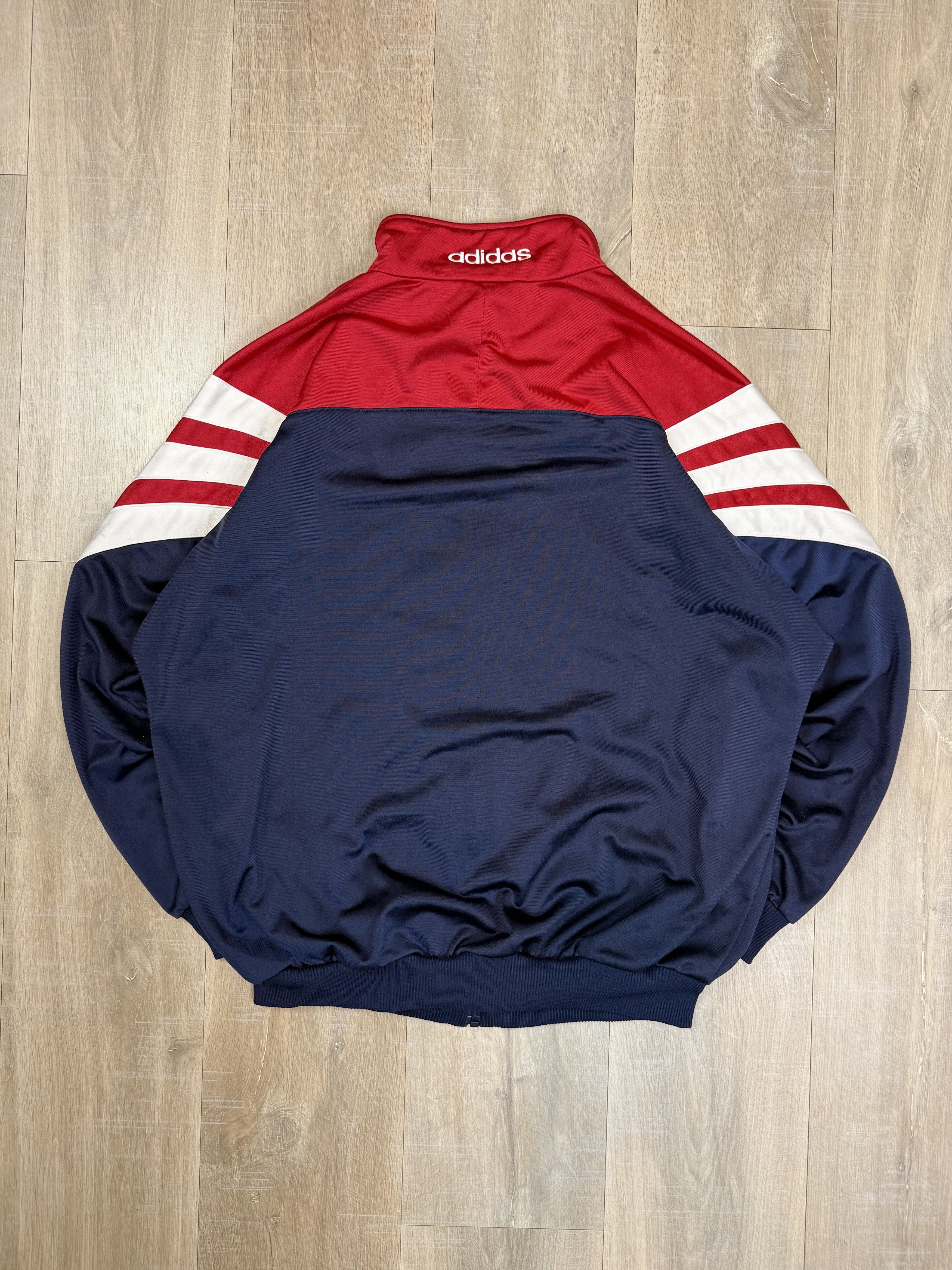 Adidas 90s Adidas Track Jacket Stripes Size L Size US L / EU 52-54 / 3 - 7 Thumbnail