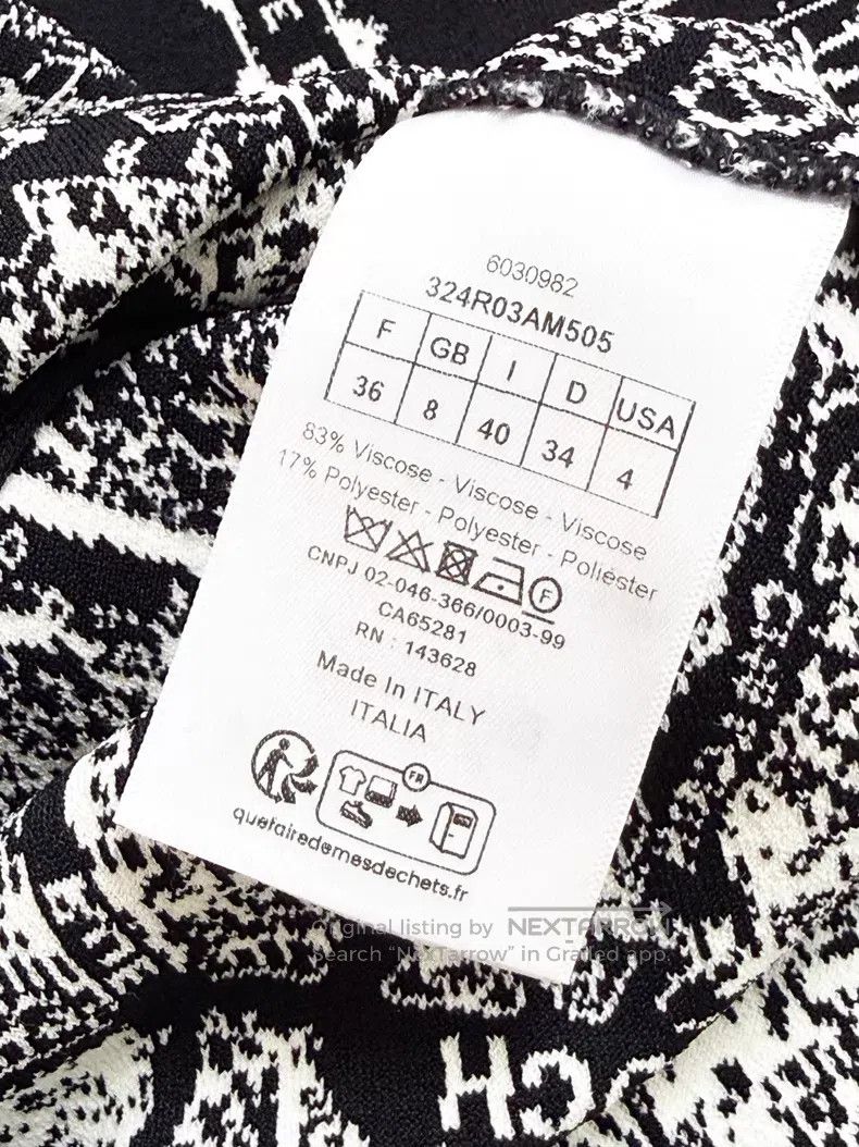Dior Dior Paris map knitted printed short-sleeved dress Size XS / US 0-2 / IT 36-38 - 6 Thumbnail