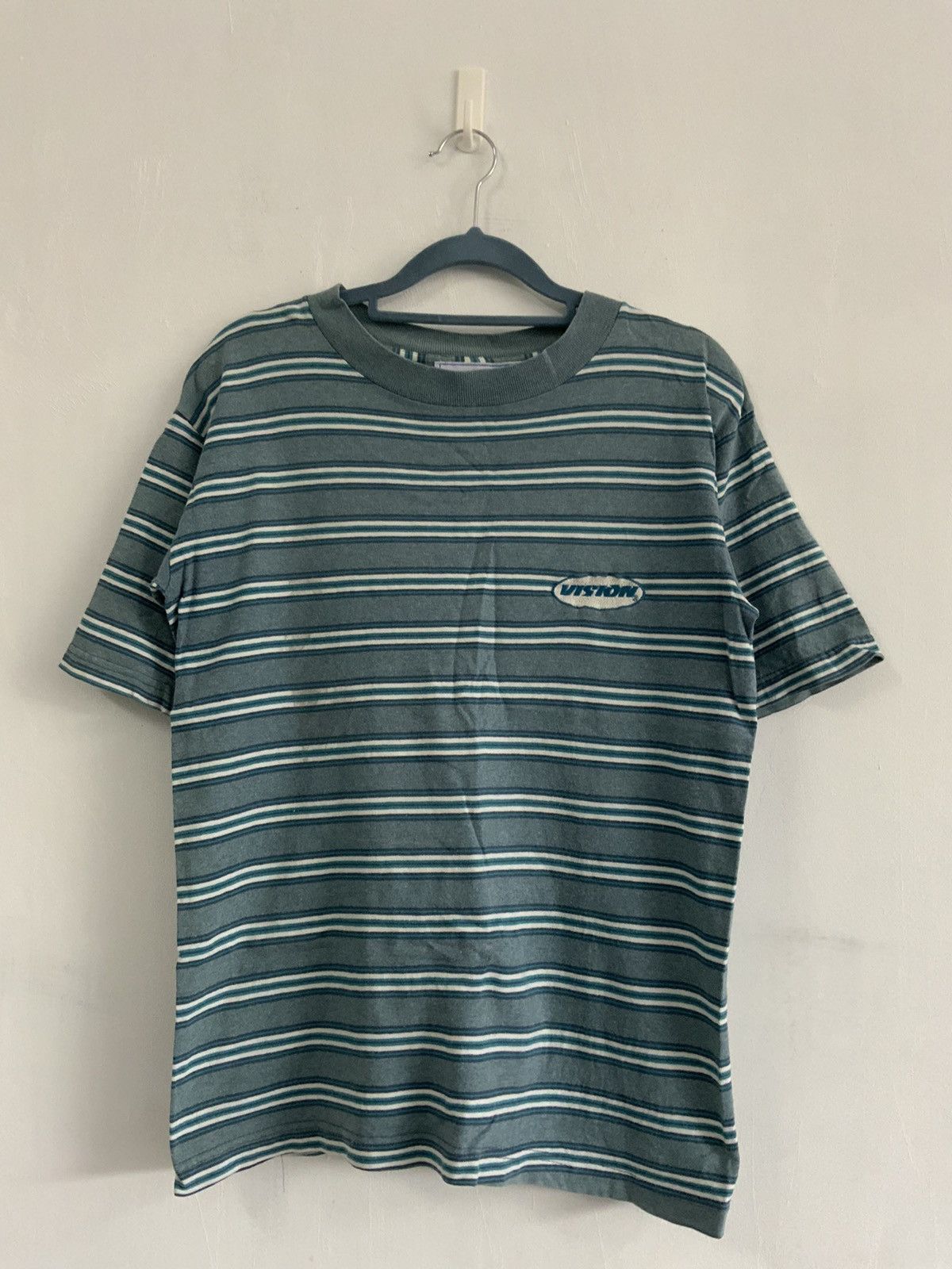 Japanese Brand Vintage Vision Sport Wear Striped Tee Size US M / EU 48-50 / 2 - 1 Thumbnail