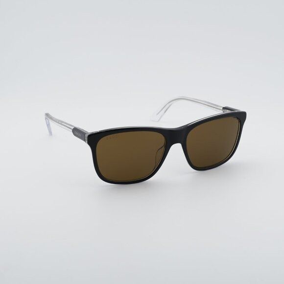 Gucci Gucci GG1819S 005 Sunglasses Black Square Frame, Brown Size ONE SIZE - 4 Thumbnail