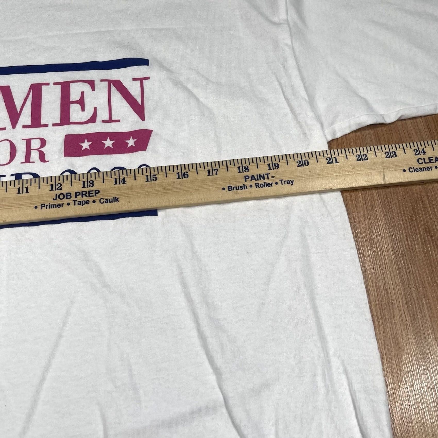 Vintage Bayside T-Shirt Mens L White Trump 2020 CrewNeck Short Sleeve Logo Made in USA Size L / US 10 / IT 46 - 6 Thumbnail