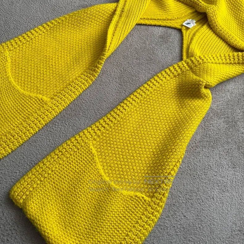 Hermes Hermes Yellow Alpaca Wool Knitwear Set Size XS / US 0-2 / IT 36-38 - 7 Thumbnail