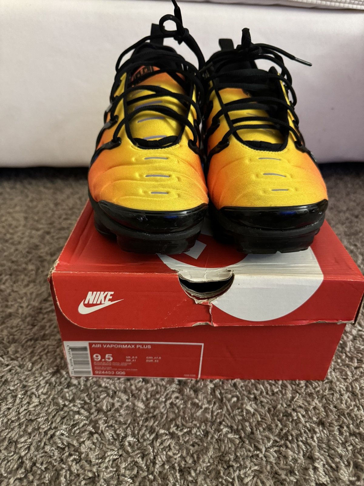 image of Nike Vapormax Plus Shoes in Yellow, Men's (Size 9.5)