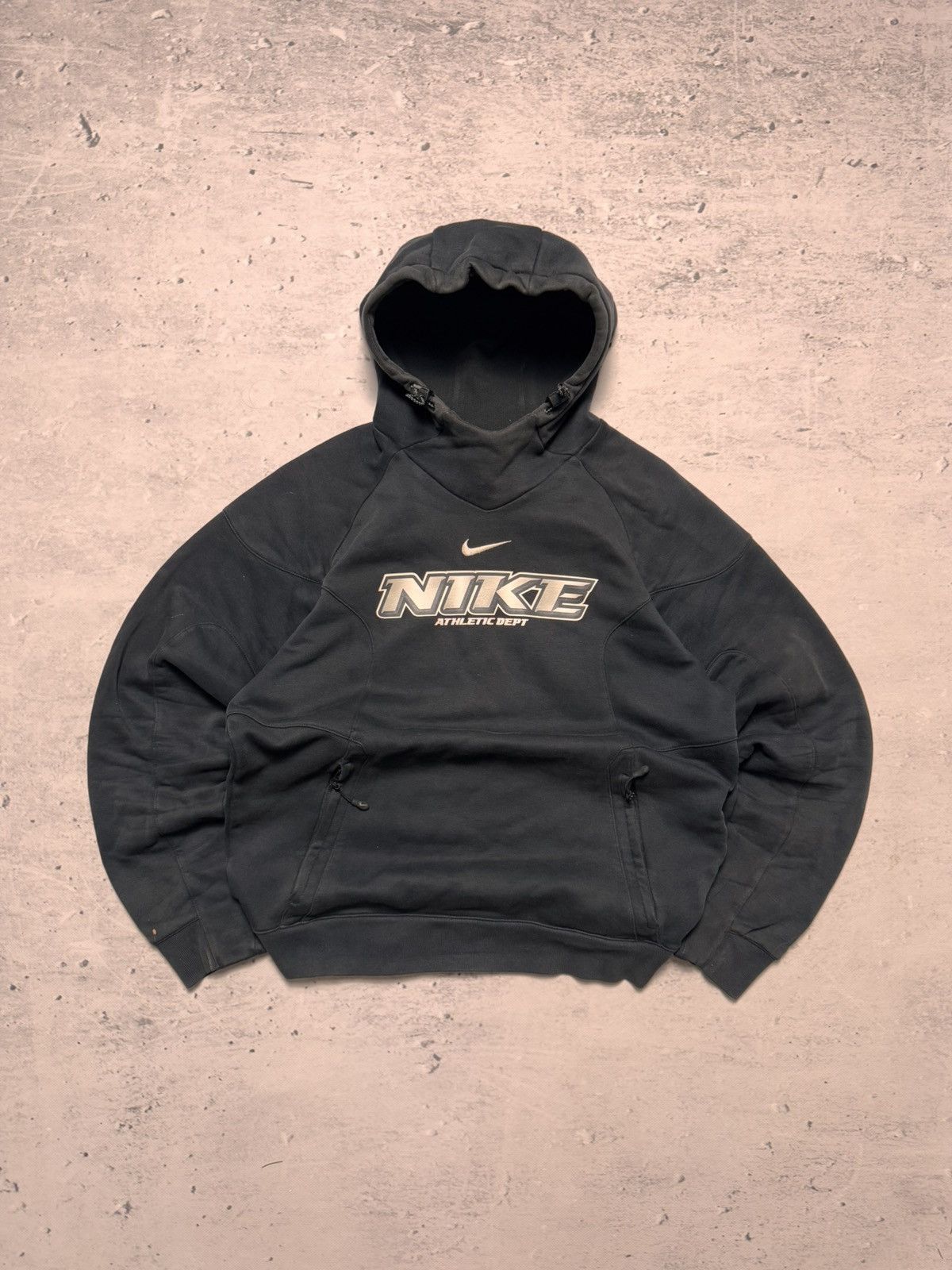 Nike × Vintage NIKE VINTAGE CENTER LOGO OVERSIZE BOXY HOODIE Size US M / EU 48-50 / 2 - 1 Thumbnail