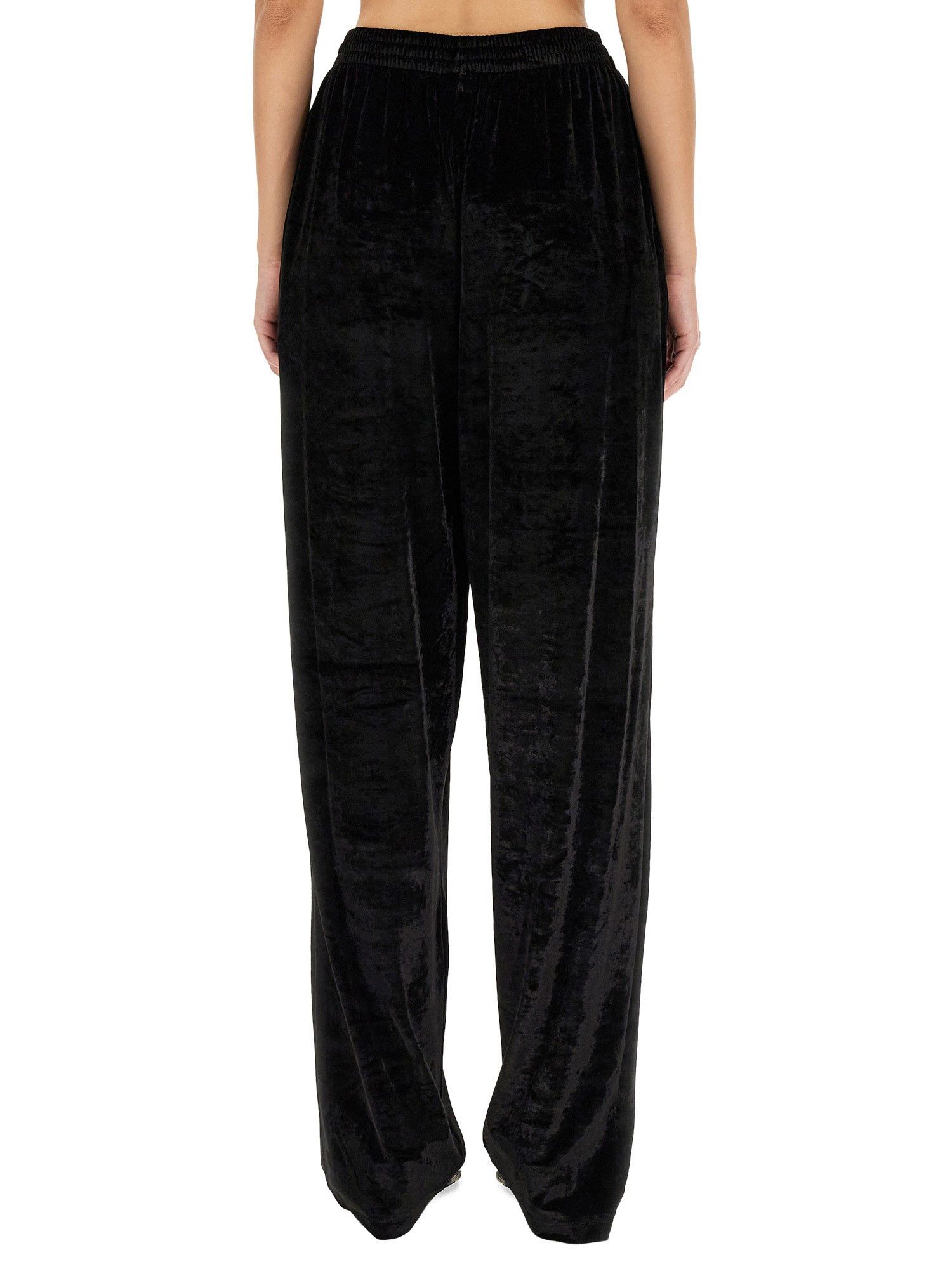 Balenciaga o1y0625 Velvet Casual Pant in Black Size 25" / US 0 / IT 36 - 3 Thumbnail