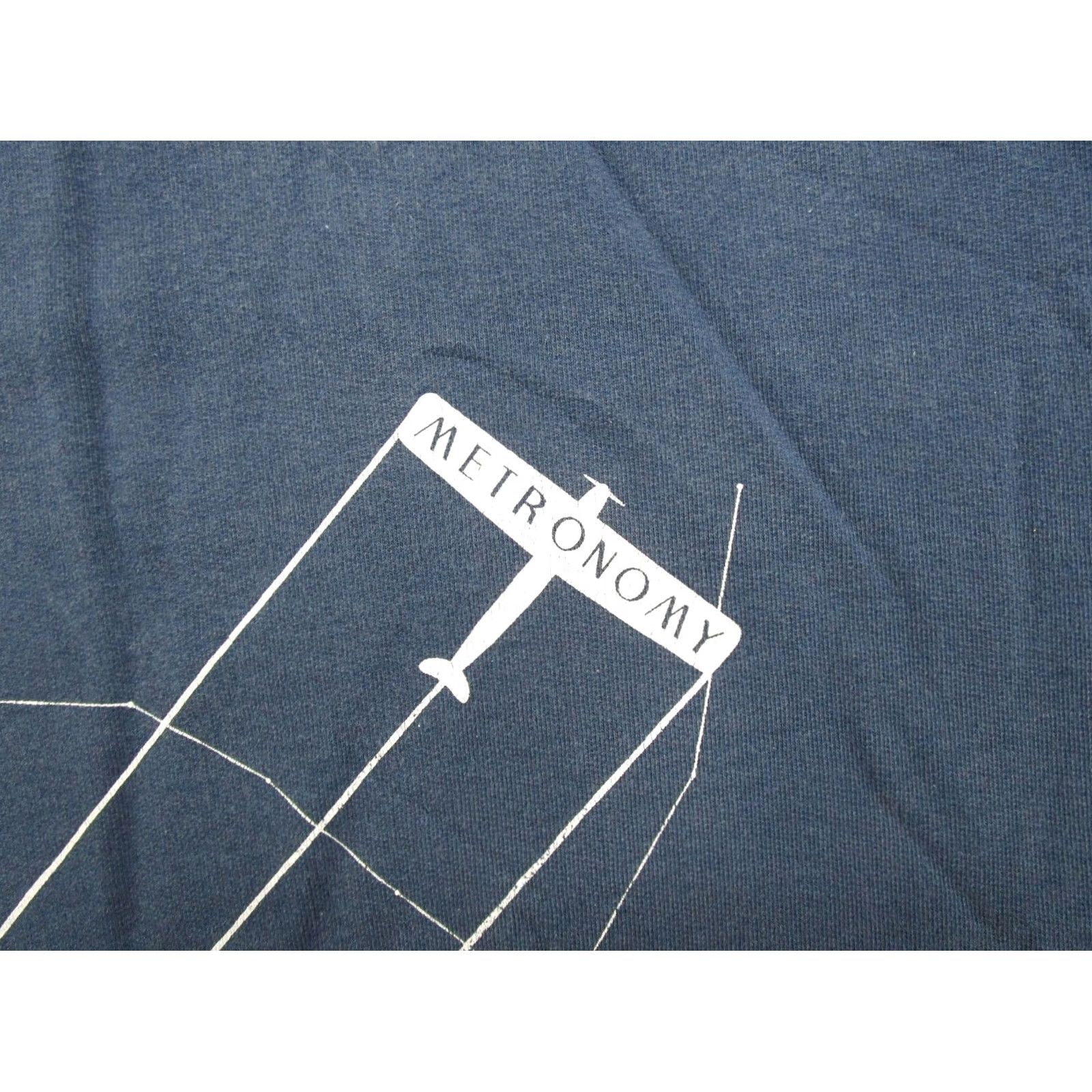 Vintage VINTAGE Metronomy Band Music Promo Graphic Sweatshirt Mens L Blue Cotton Pullover Hooded All Seasons Graphic Print 90s? 80s? Mens Size US L / EU 52-54 / 3 - 2 Thumbnail