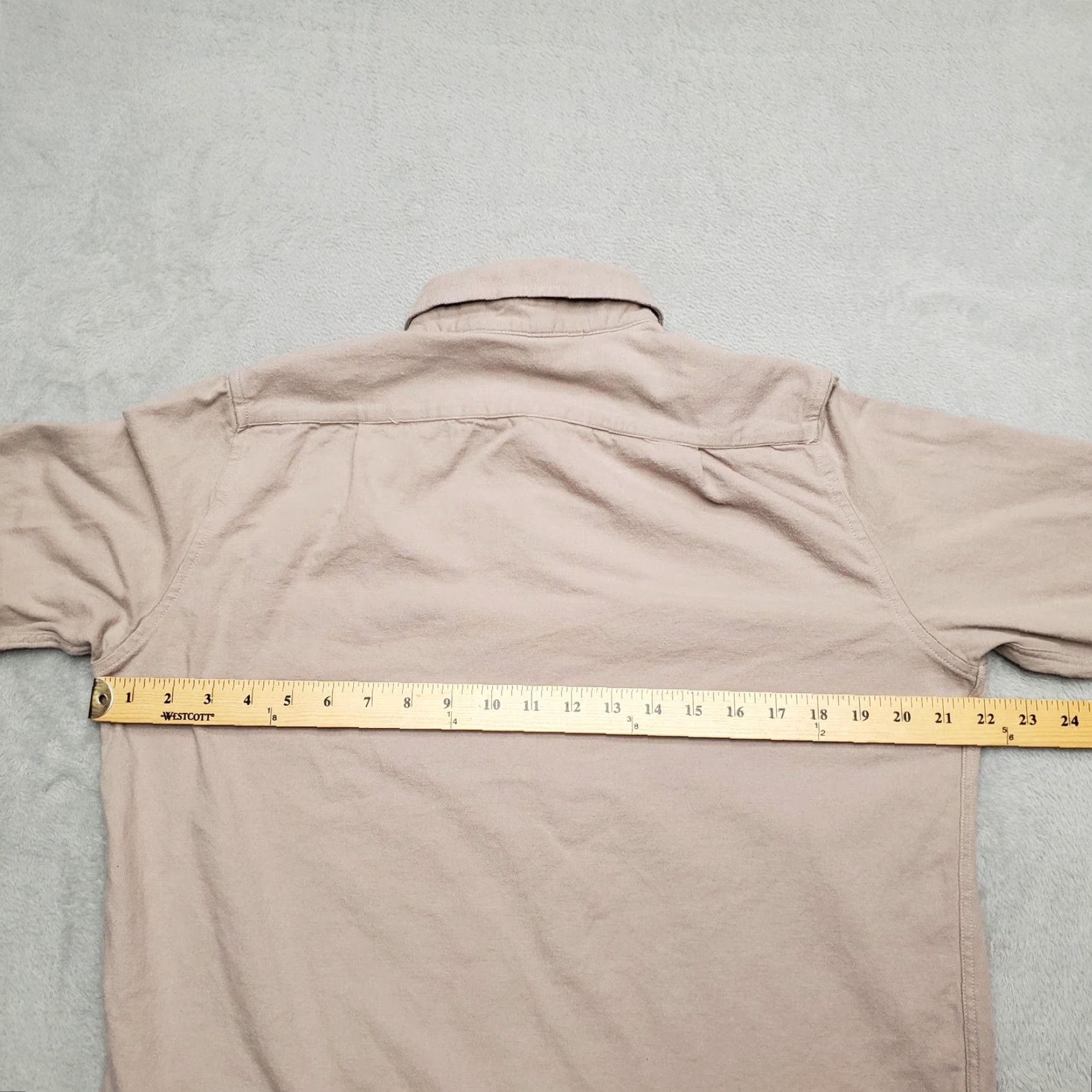 Vintage Freefly Flannel Shirt Men M Taupe Brushed Twill Bamboo Stretch Casual Button-Up Solid Long Sleeve Regular Cotton Spandex Viscose Size US M / EU 48-50 / 2 - 5 Thumbnail