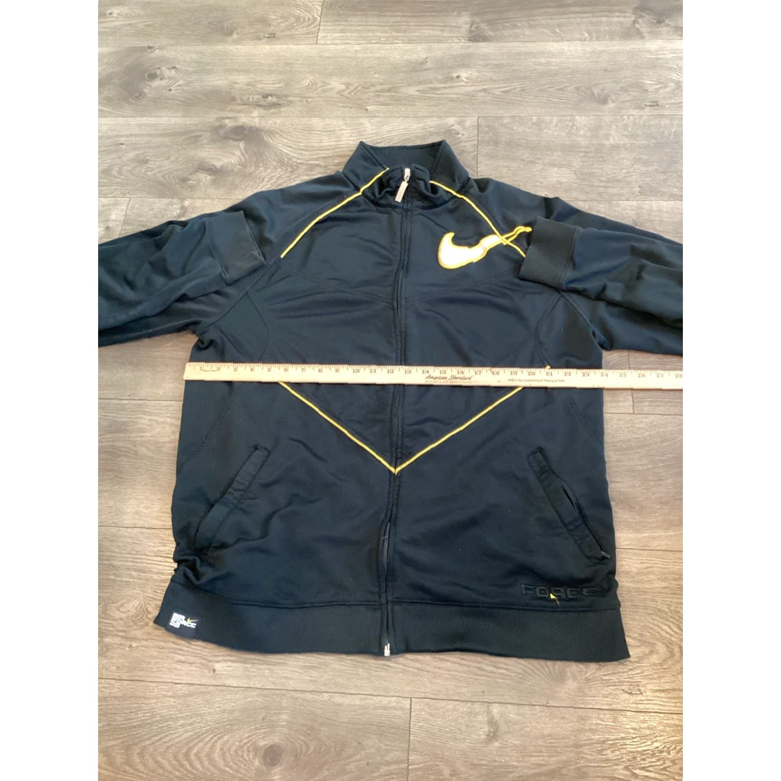 Nike Vintage Nike Size 3XL Mens Air Force 25 Black Yellow Track Jacket Full Zip Swoosh Size US XXL / EU 58 / 5 - 5 Thumbnail