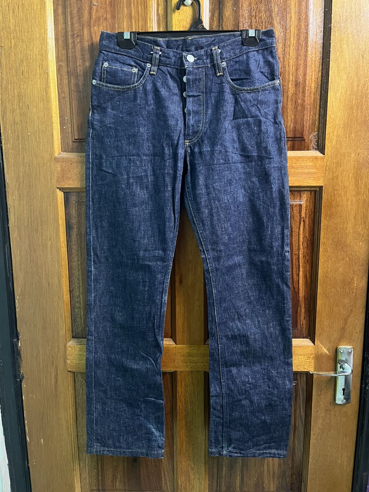 Designer × Helmut Lang × If Six Was Nine Helmut Lung Classic raw Denim Italian Cut Size US 29 - 1 Thumbnail