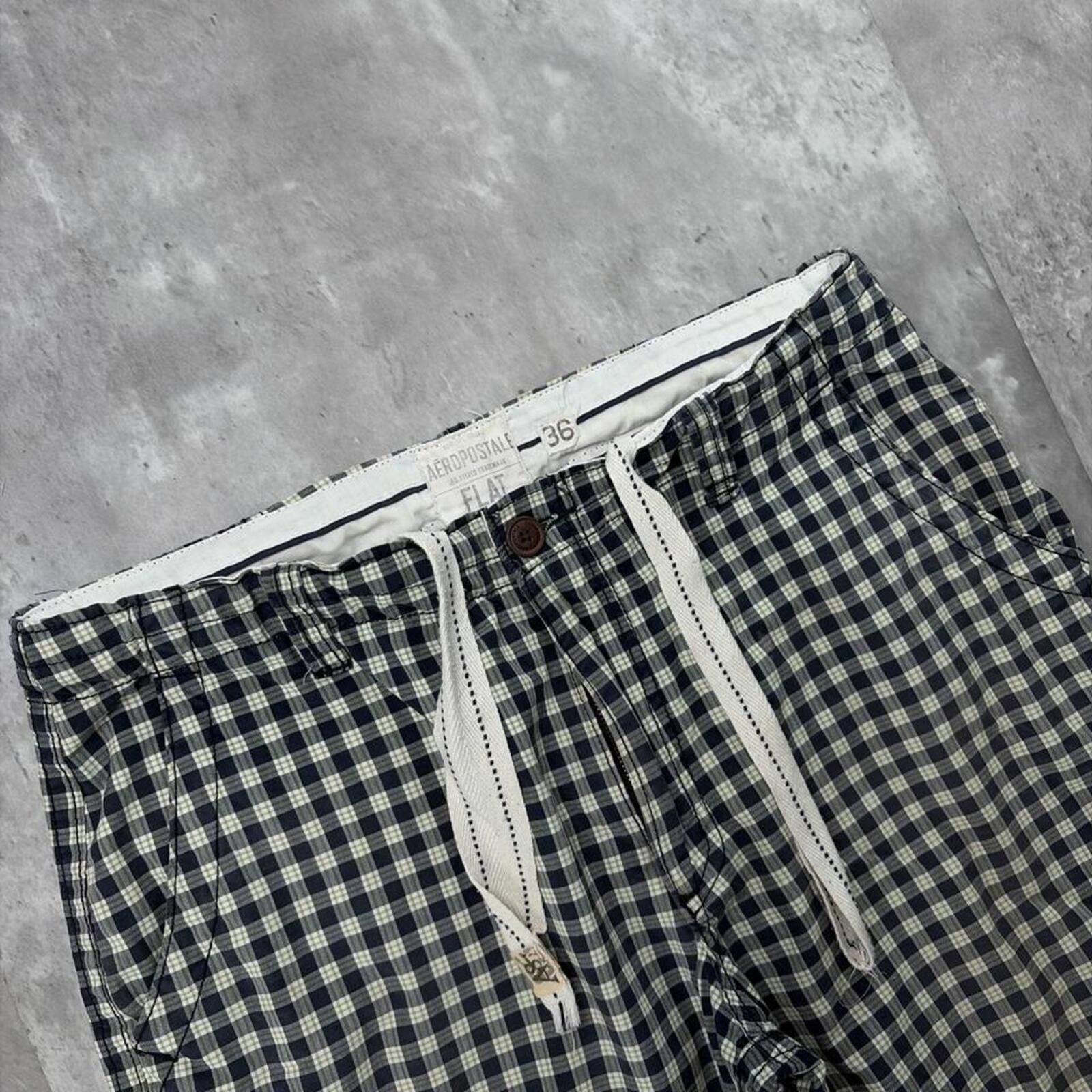 Aeropostale Y2K Black Aeropostale Grunge Gothic Plaid Surf Baggy Shorts Size US 36 / EU 52 - 5 Thumbnail