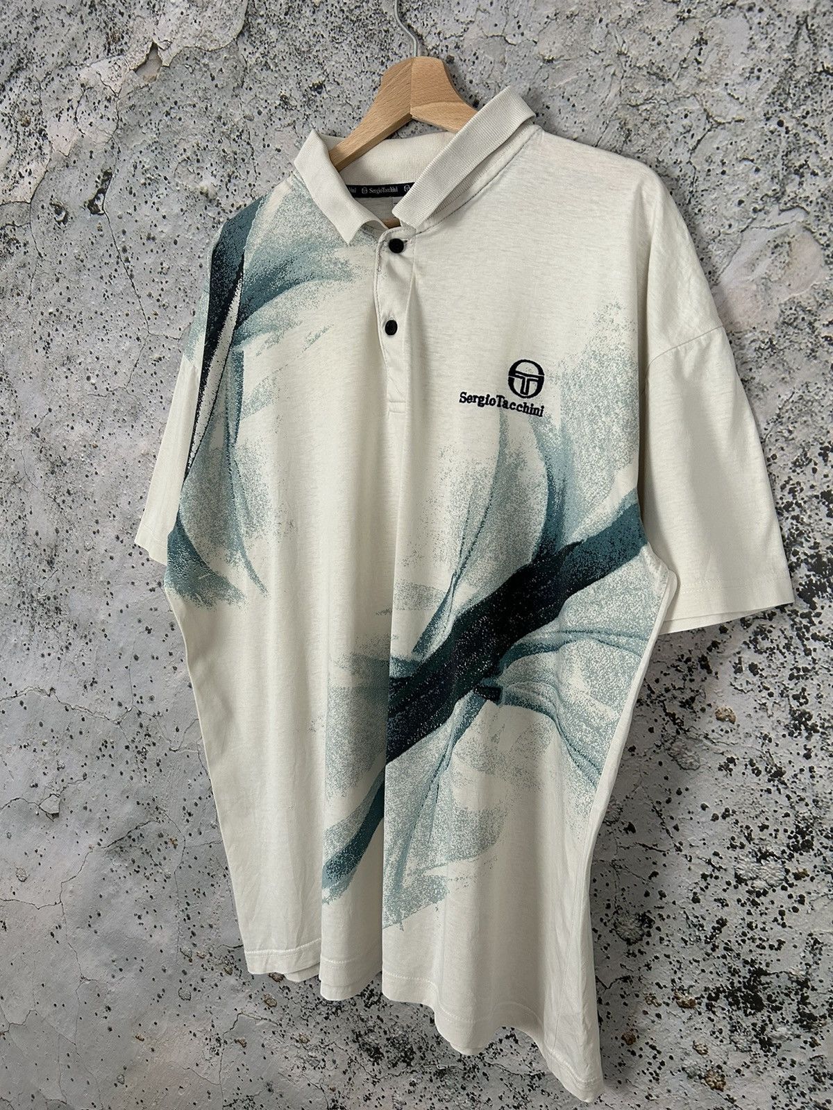 Sergio Tacchini Vintage Sergio Tacchini Retro 90s Polo Tee Skate Size US XL / EU 56 / 4 - 2 Thumbnail