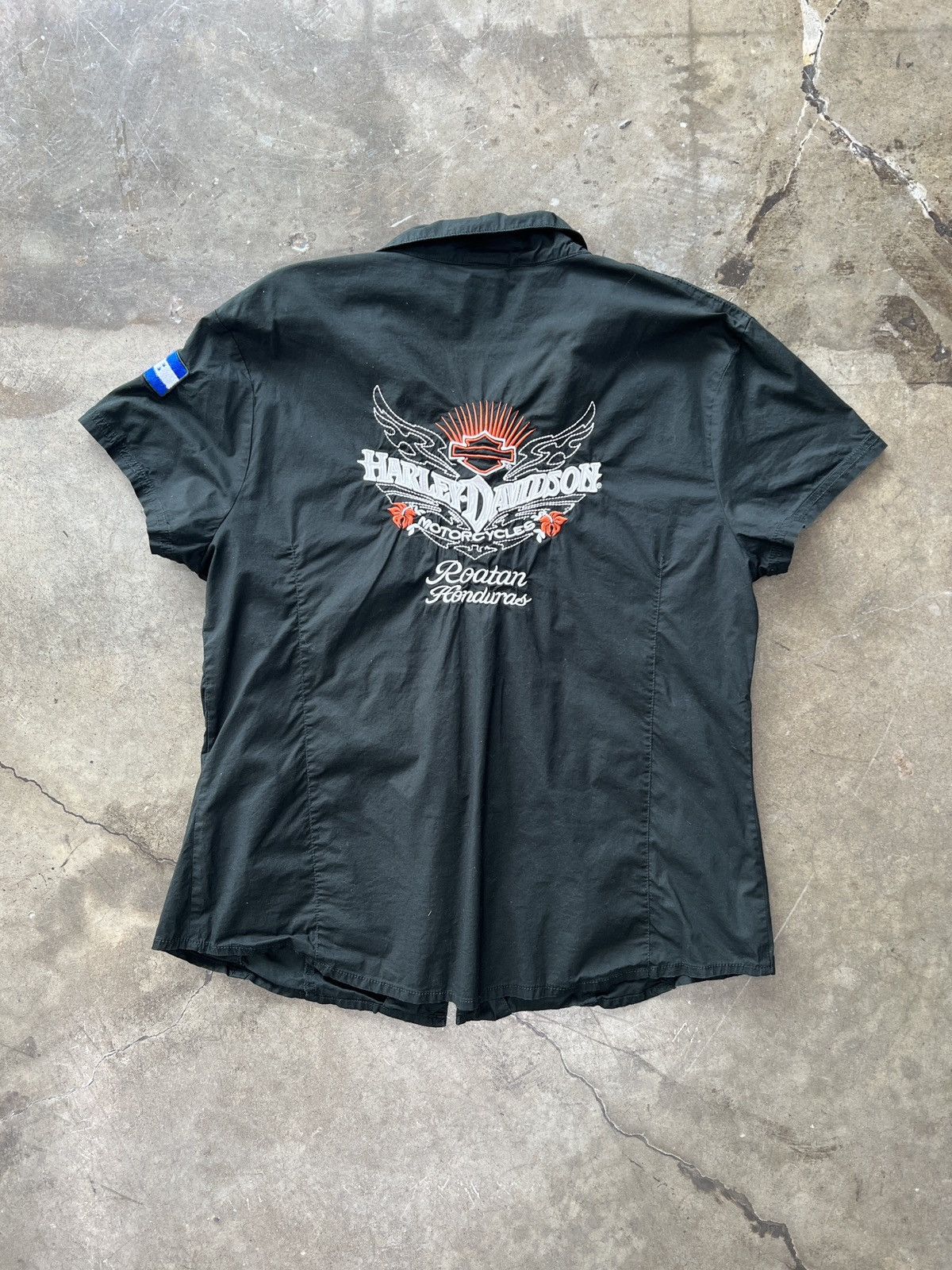 Harley Davidson × Vintage Vintage Harley Davidson Honduras Button Up Women's XL Size L / US 10 / IT 46 - 2 Thumbnail