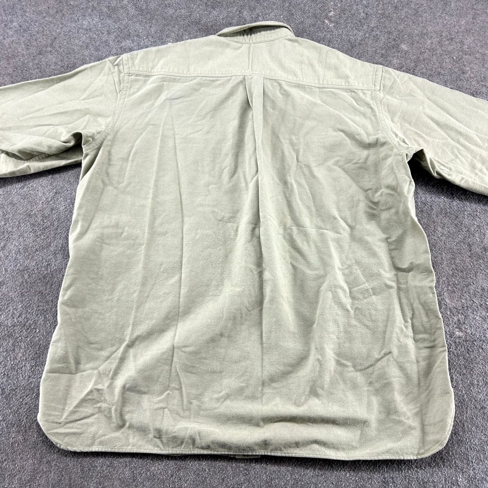 Vintage VINTAGE LL Bean Shirt Mens XL Beige Button-Up Long Sleeve Solid Cotton Chamois Flannel 90s Mens Size US XL / EU 56 / 4 - 7 Thumbnail