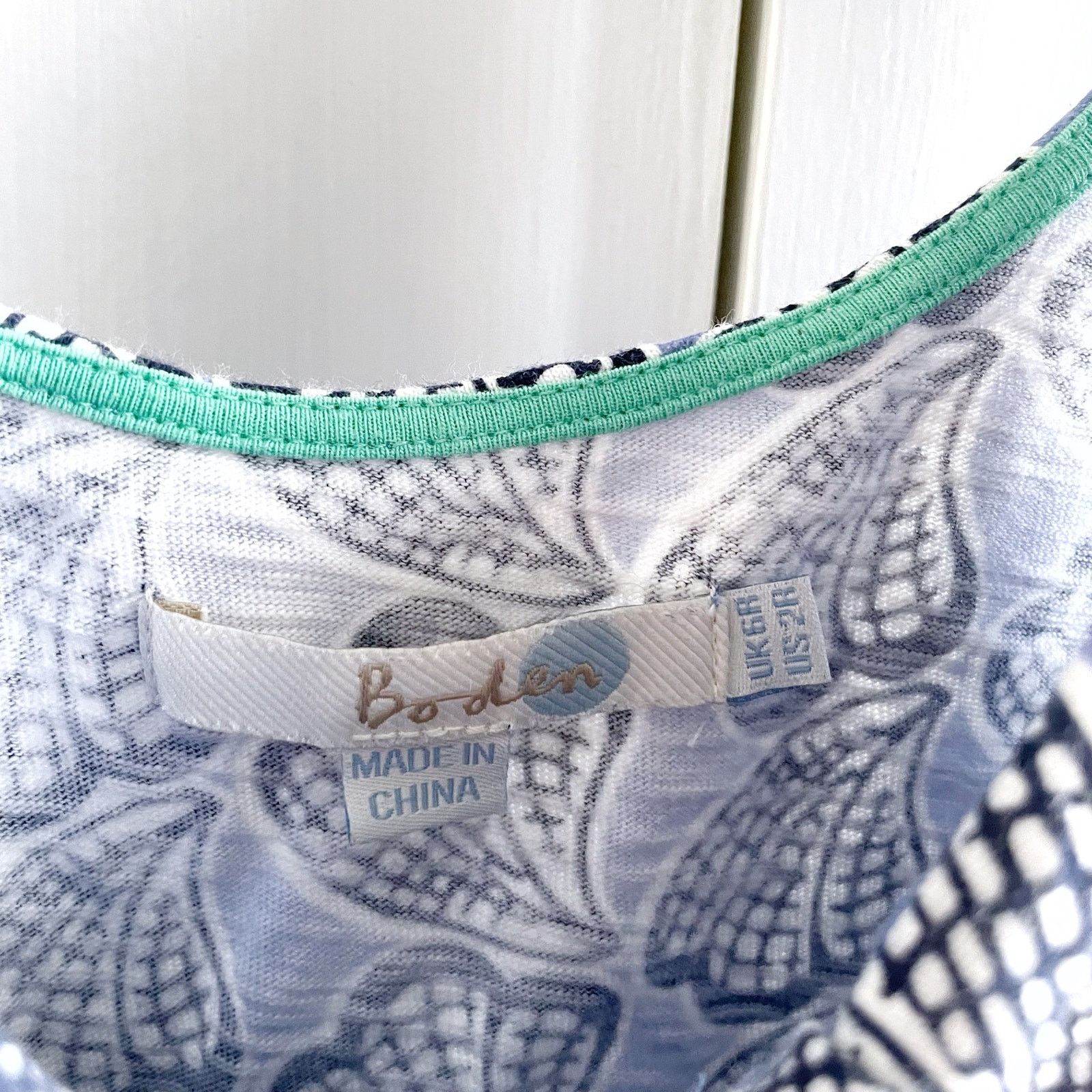 Boden Boden Claire Day Dress Blue Sea Shells Sleeveless Women’s 2R Size XS / US 0-2 / IT 36-38 - 2 Thumbnail