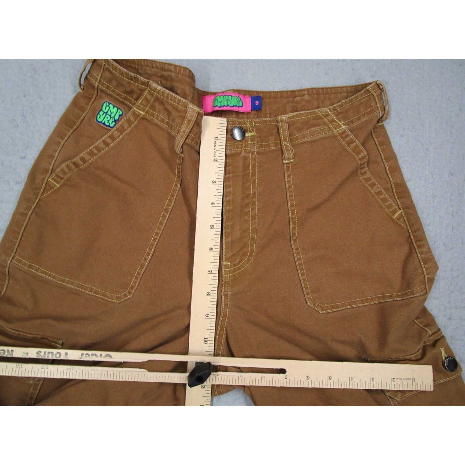 Empyre VINTAGE Empyre Cargo Pants Women 9 Brown Canvas Flat Front Straight Leg Streetwear Workwear Size 30" / US 8 / IT 44 - 5 Thumbnail