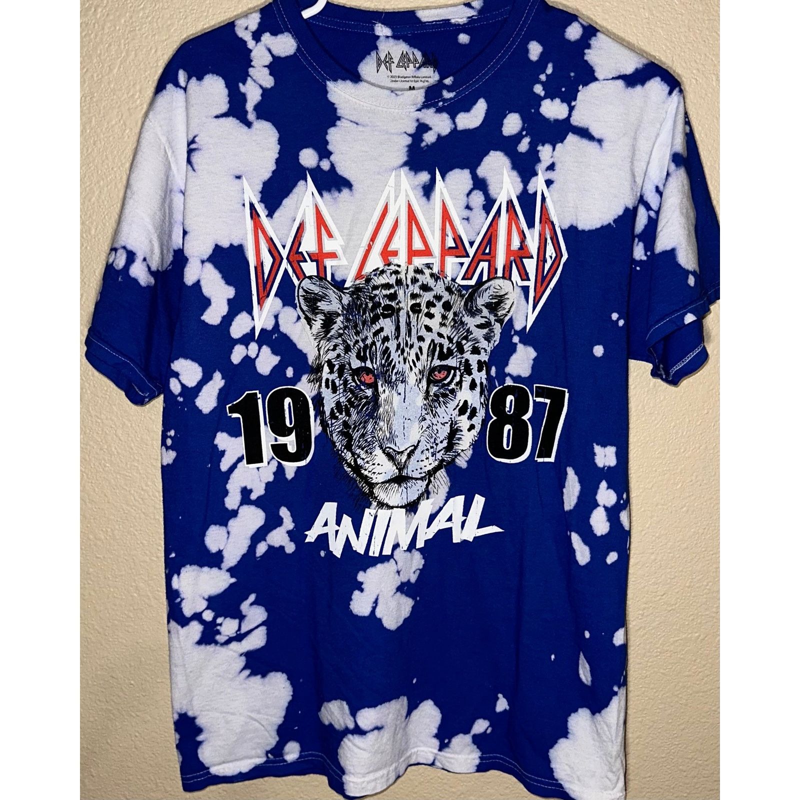 Def Leppard 🐆 Def Leppard “Animal” 1987 Bleach Tie-Dye Tee (M) 🐆 Size US M / EU 48-50 / 2 - 1 Thumbnail