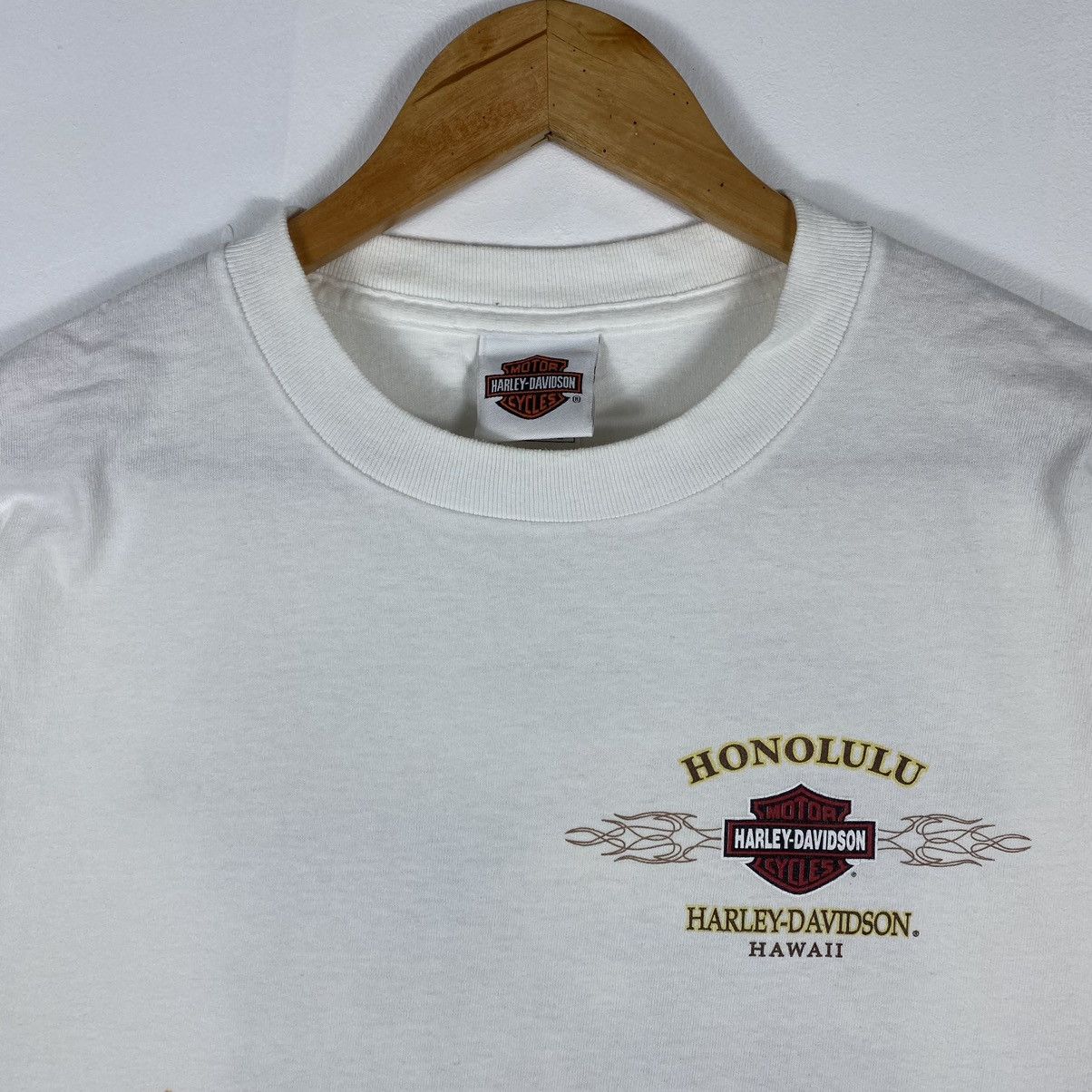 Harley Davidson × Vintage HARLEY DAVIDSON MOTORCYCLES HONOLULU HAWAII TEE Size US M / EU 48-50 / 2 - 5 Thumbnail