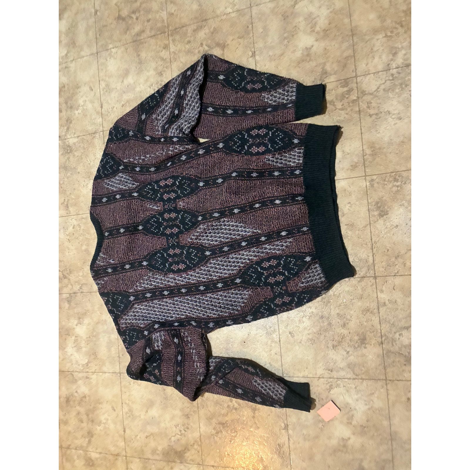Jantzen Vintage Jantzen Knit Sweater Gray Black Maroon L Size US L / EU 52-54 / 3 - 2 Thumbnail