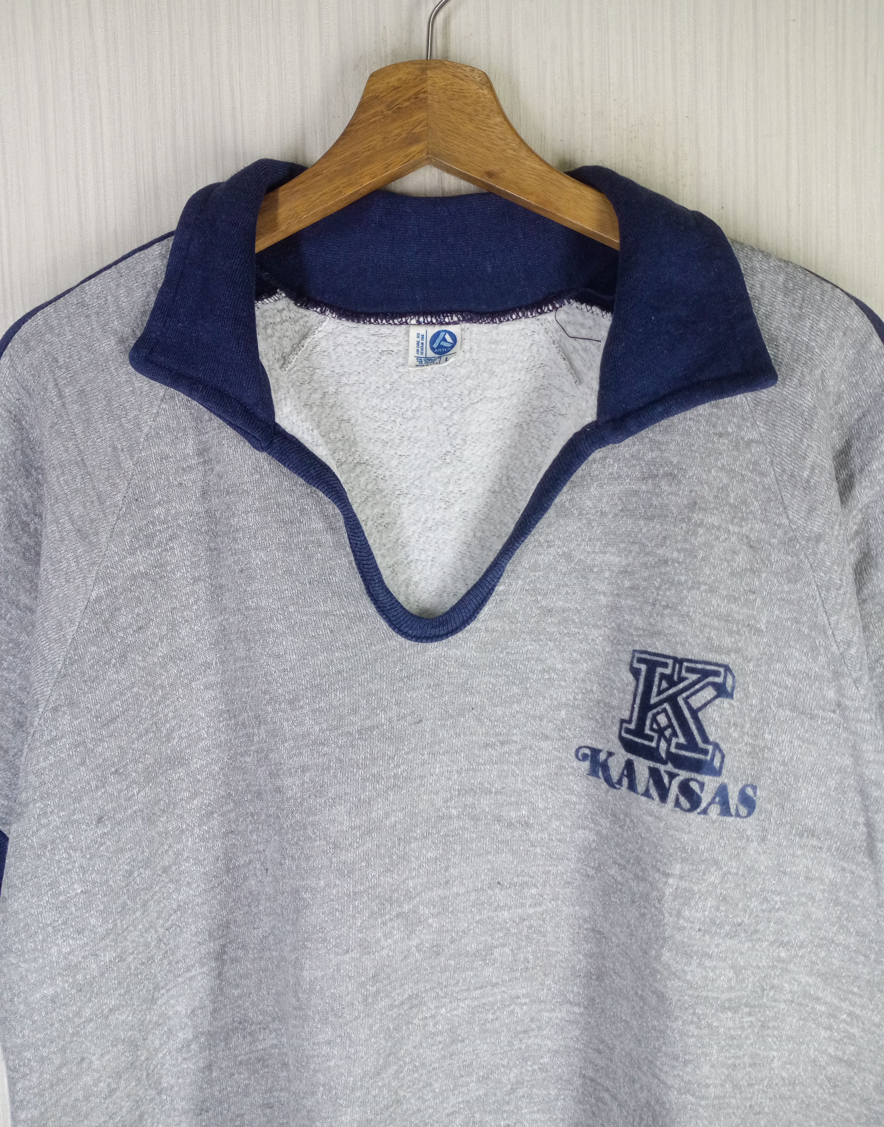 Artek Rare Vintage 60s Kansas University Sweatshirt Size US L / EU 52-54 / 3 - 3 Thumbnail
