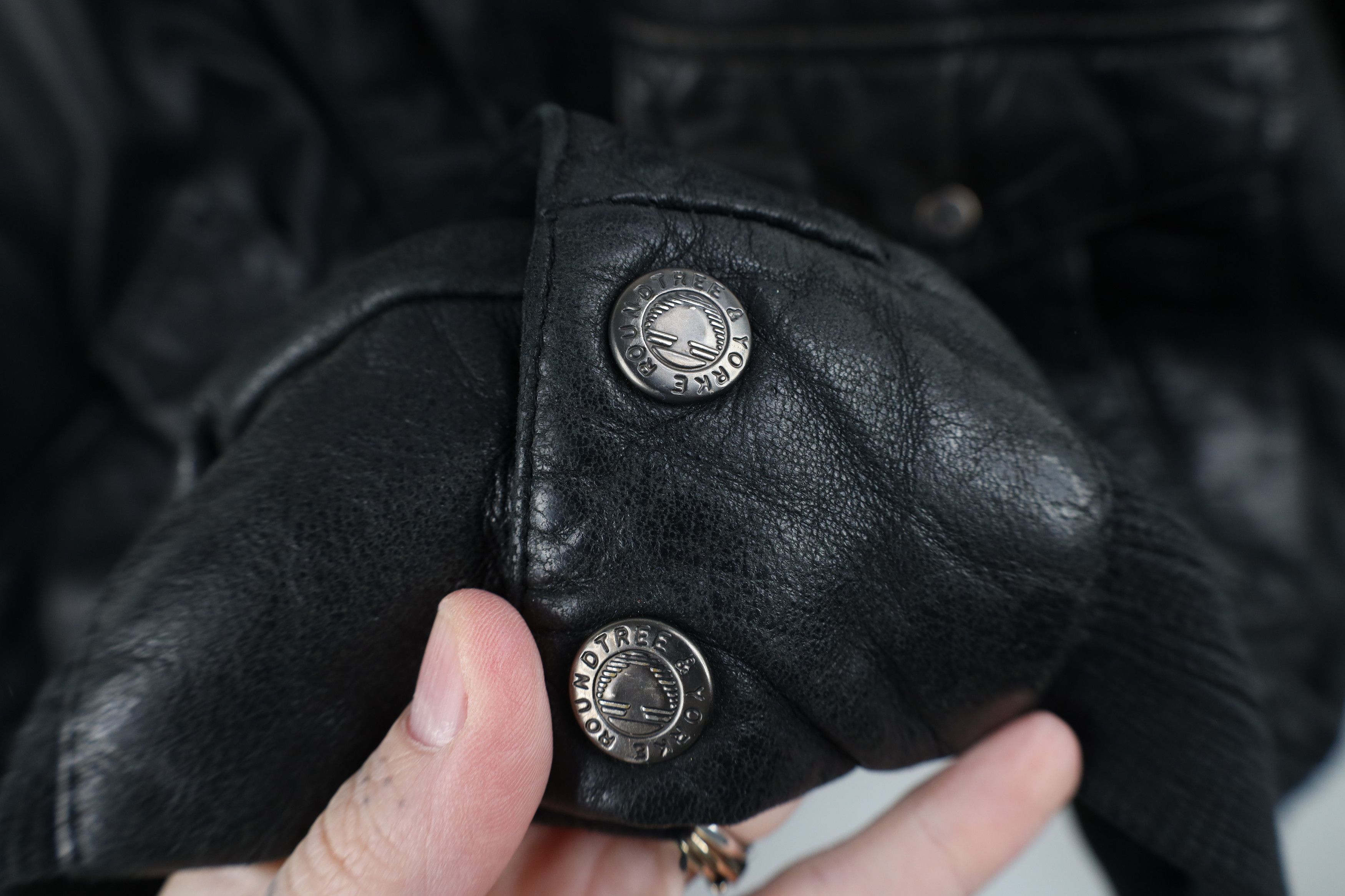 Vintage Vintage 90s Streetwear Leather Flight Bomber Jacket Black Size US L / EU 52-54 / 3 - 6 Thumbnail