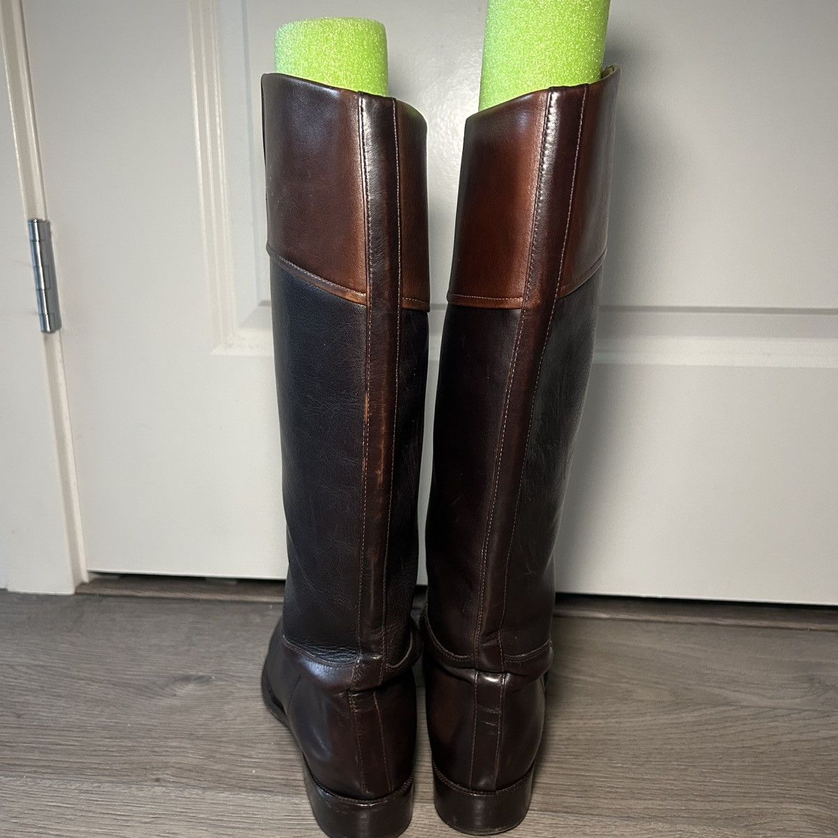 Hugo Boss Hugo Boss Dark and Light Brown Riding Boots EU 38.5 / US 8.5 Size US 8.5 / IT 38.5 - 6 Thumbnail