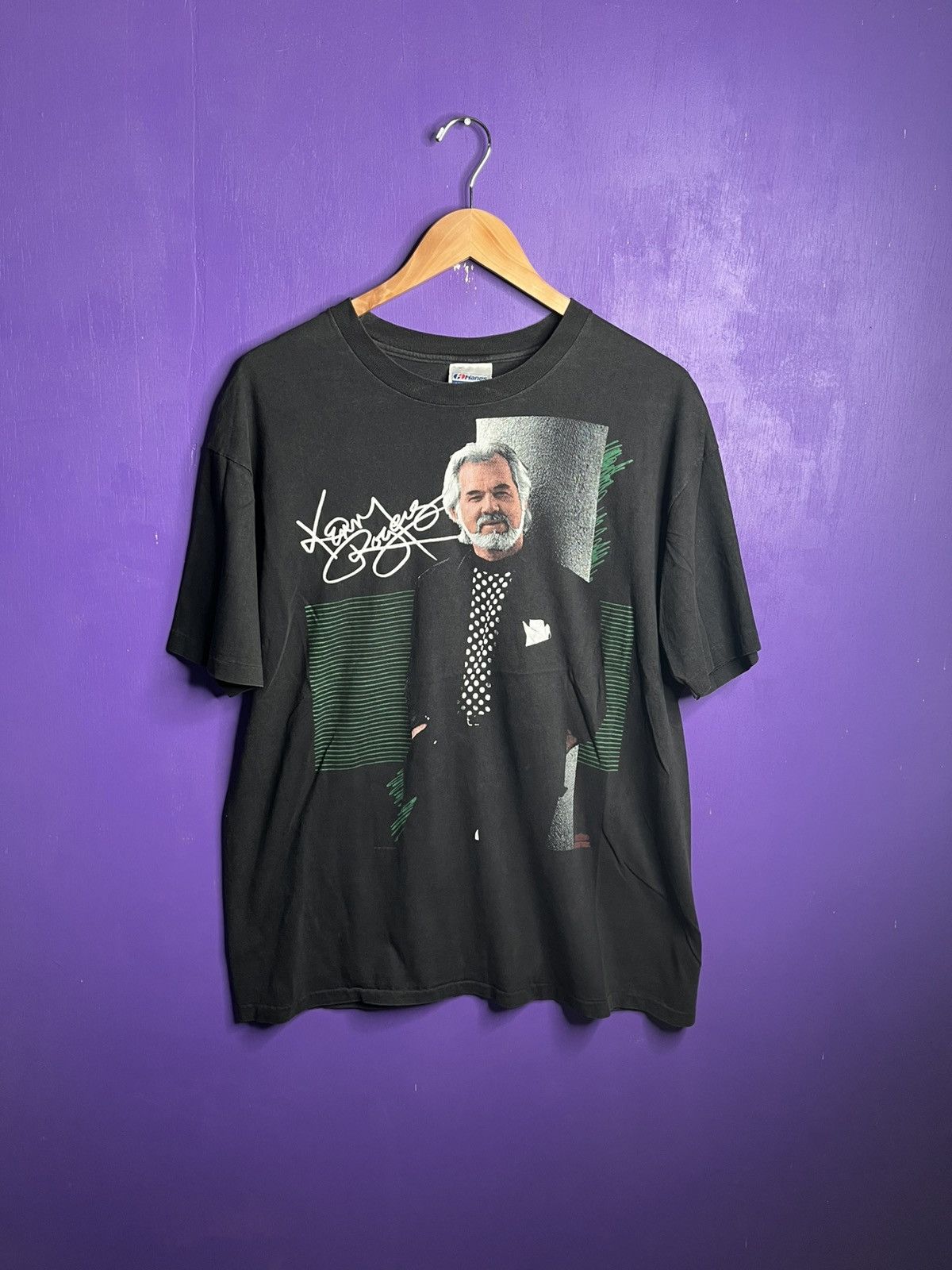 Band Tees × Vintage Vintage 90s Kenny Rodger’s standing on tour t-shirt Size US XL / EU 56 / 4 - 1 Thumbnail