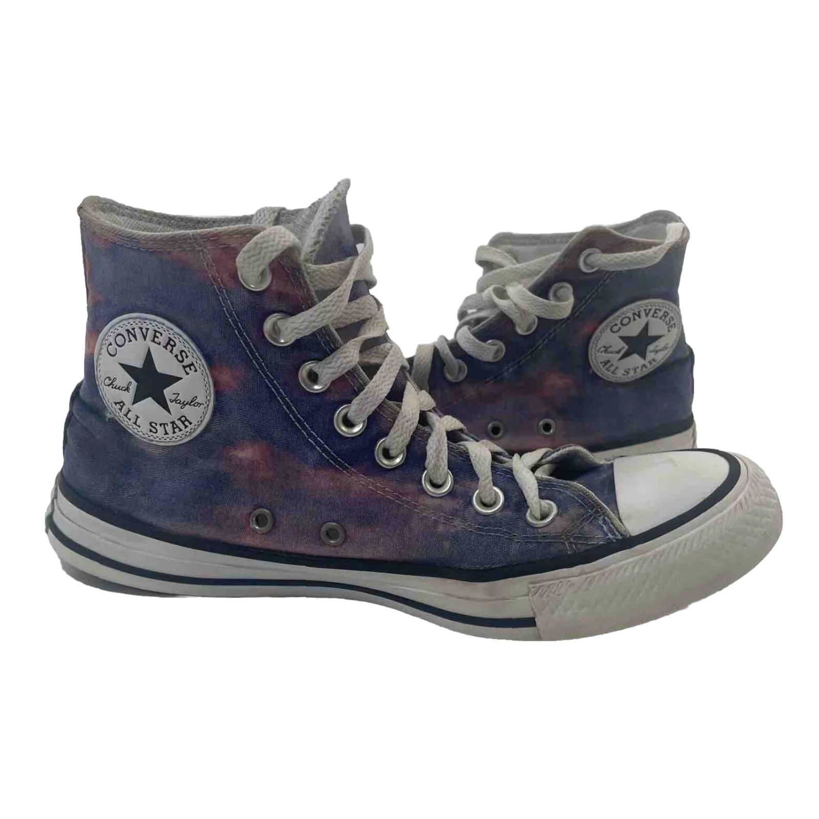 Converse VINTAGE Converse Chuck Taylor All Star Hi Sunset Tie Dye Women's 8.5 Purple VTG 569772F Size US 9 / IT 39 - 2 Thumbnail