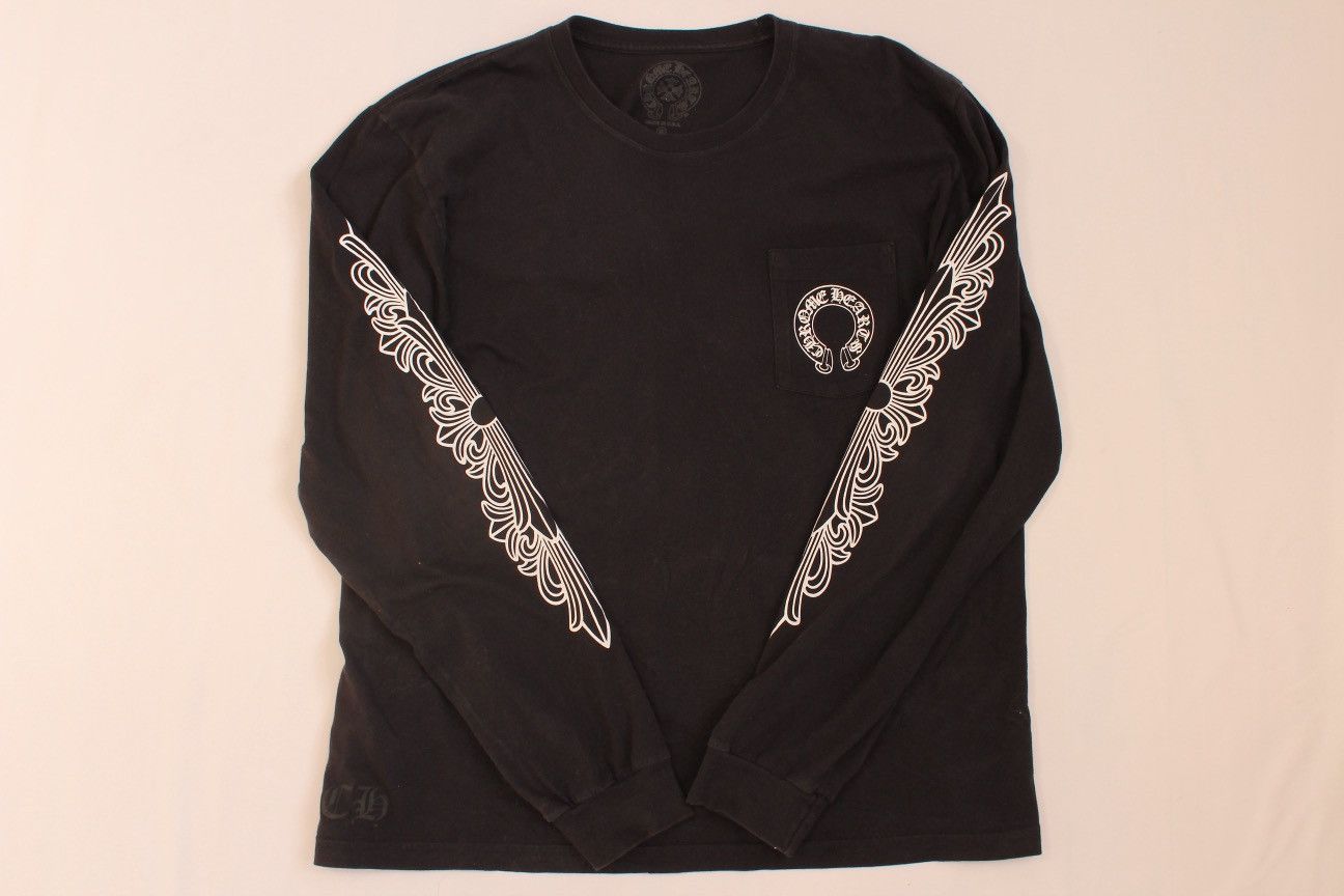 Chrome Hearts CHROME HEARTS Horseshoe Long Sleeve BLACK | Grailed