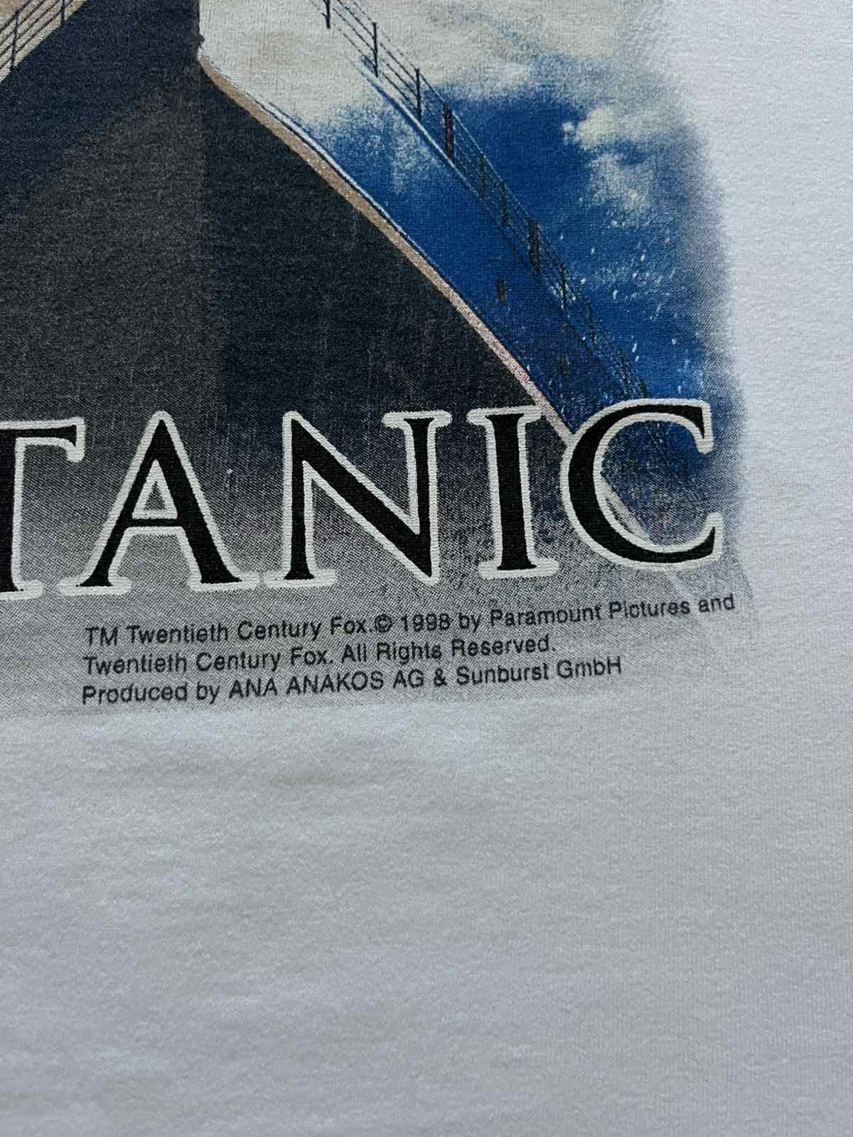 Vintage Rare Vintage Titanic 1998 T-Shirt Movie White Size US M / EU 48-50 / 2 - 4 Thumbnail