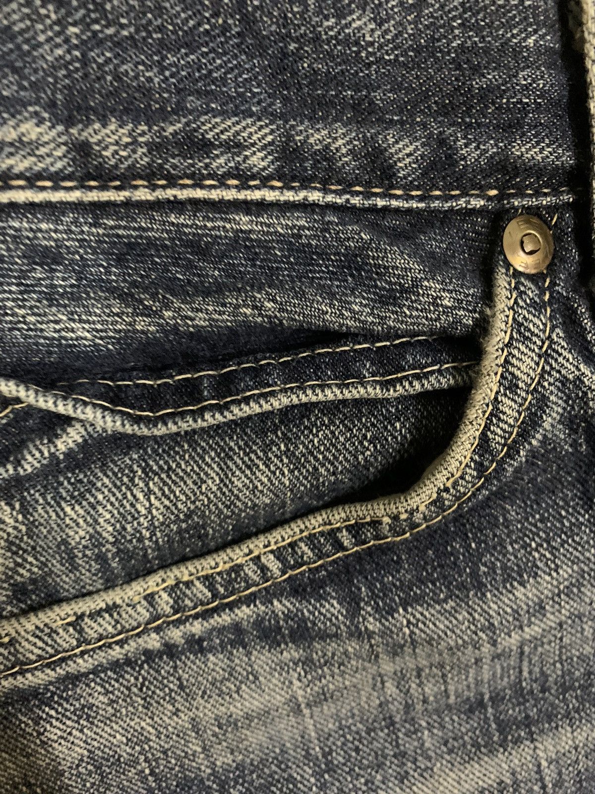 Lee Vintage Lee Riders Faded Wash Flare Distressed Grunge Jeans Size US 31 - 6 Thumbnail