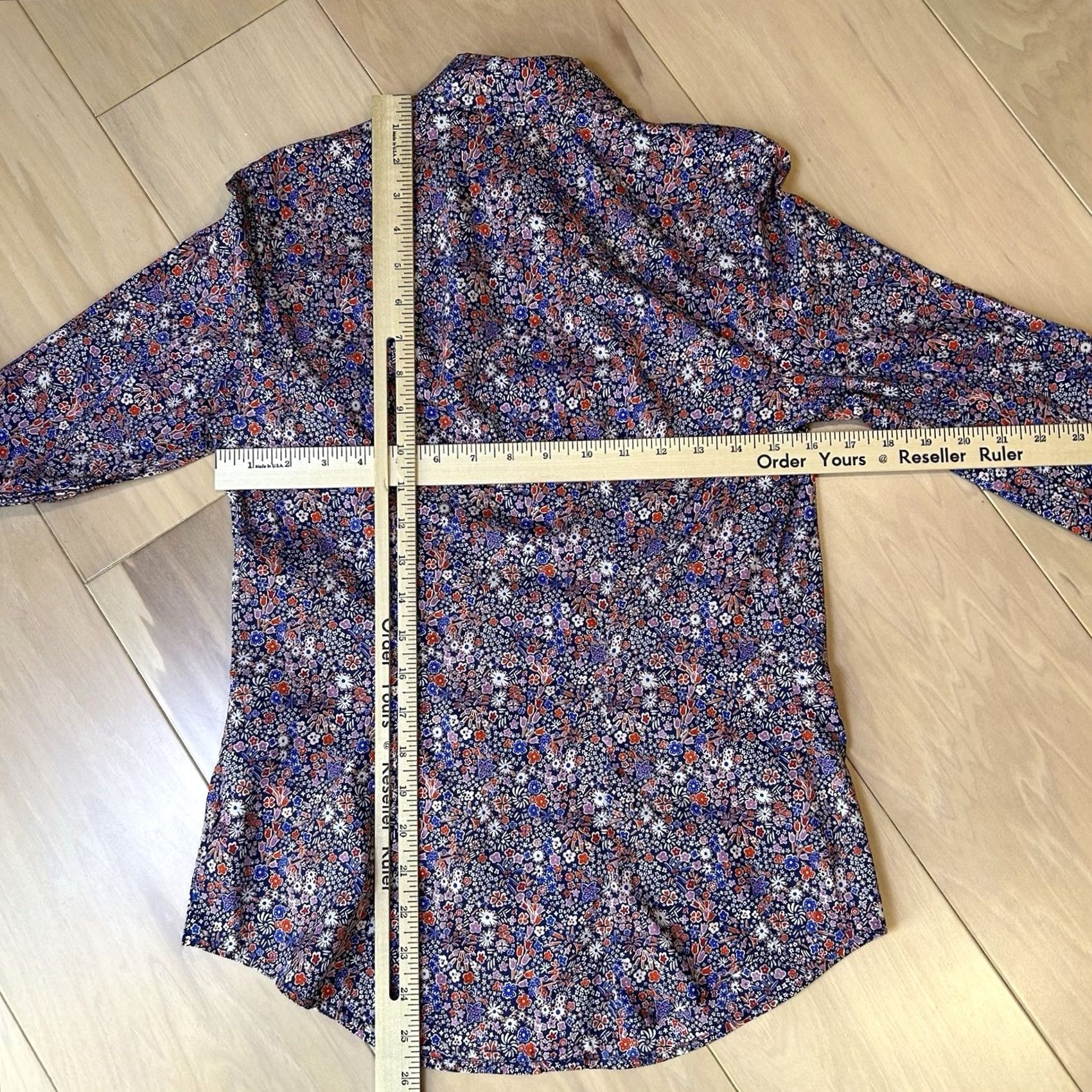 J.Crew J.CREW Floral Button Up Blouse Long Sleeve Women’s 0 Multicolor Cotton Blend Regular Fit Button Up Collared NN Size XS / US 0-2 / IT 36-38 - 5 Thumbnail
