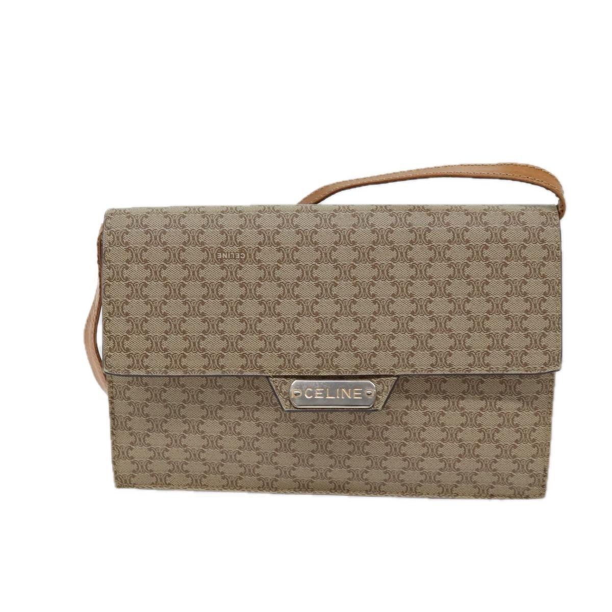 Celine CELINE Macadam Canvas Shoulder Bag Coated Canvas Beige Size ONE SIZE - 13 Thumbnail