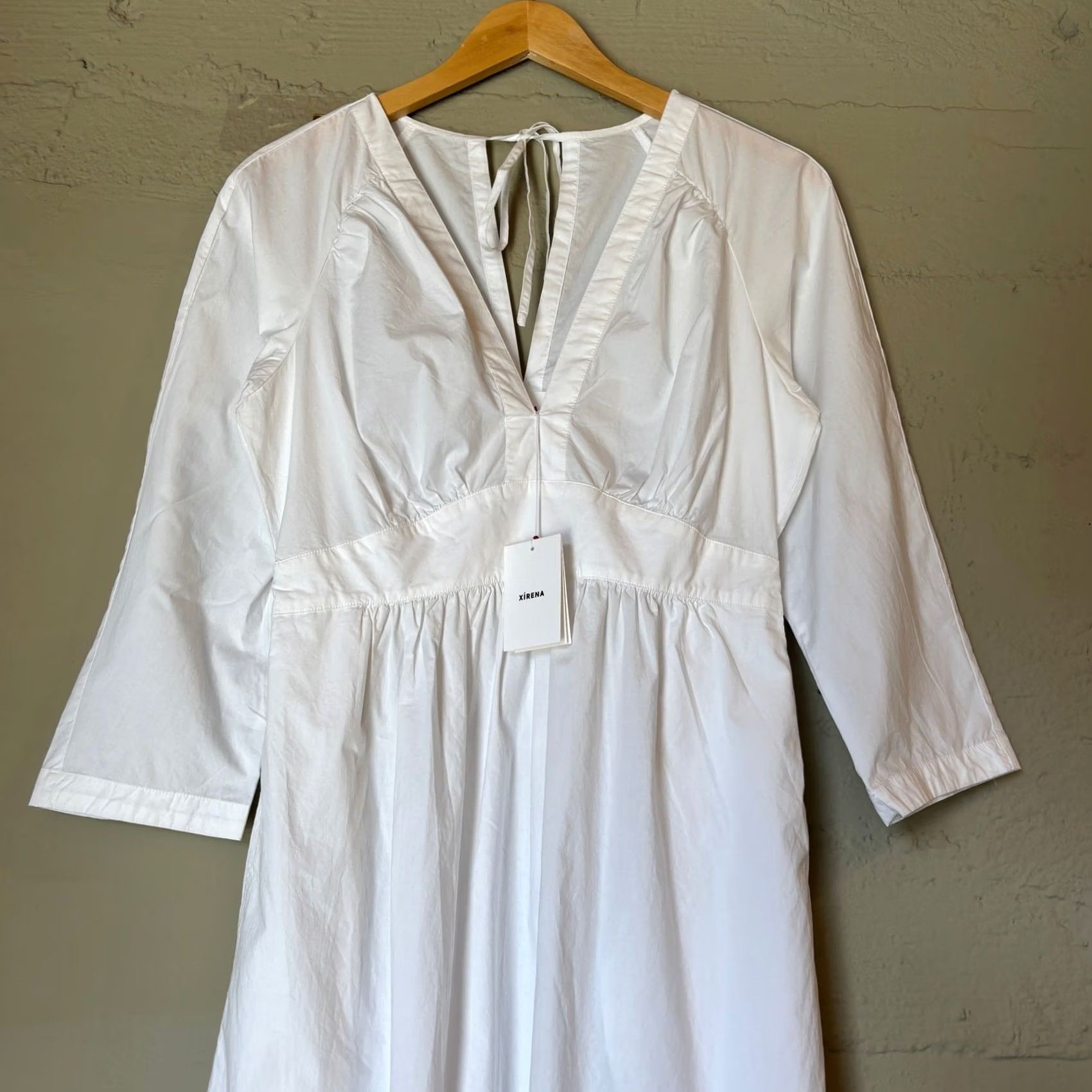 Xirena Xirena Dress Midi Womens Small Juliana Poplin Minimalist White NWT Size S / US 4 / IT 40 - 2 Thumbnail