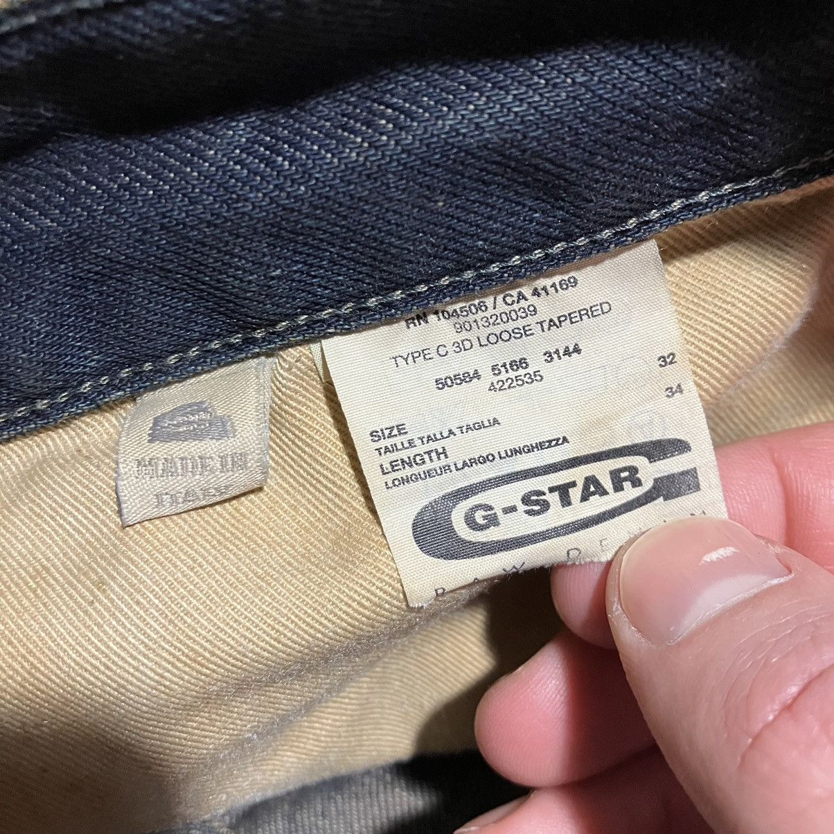 G-Star G-Star Raw Type C 3D Loose Tapered Dirty Blue Denim Jeans Size US 32 / EU 48 - 15 Thumbnail