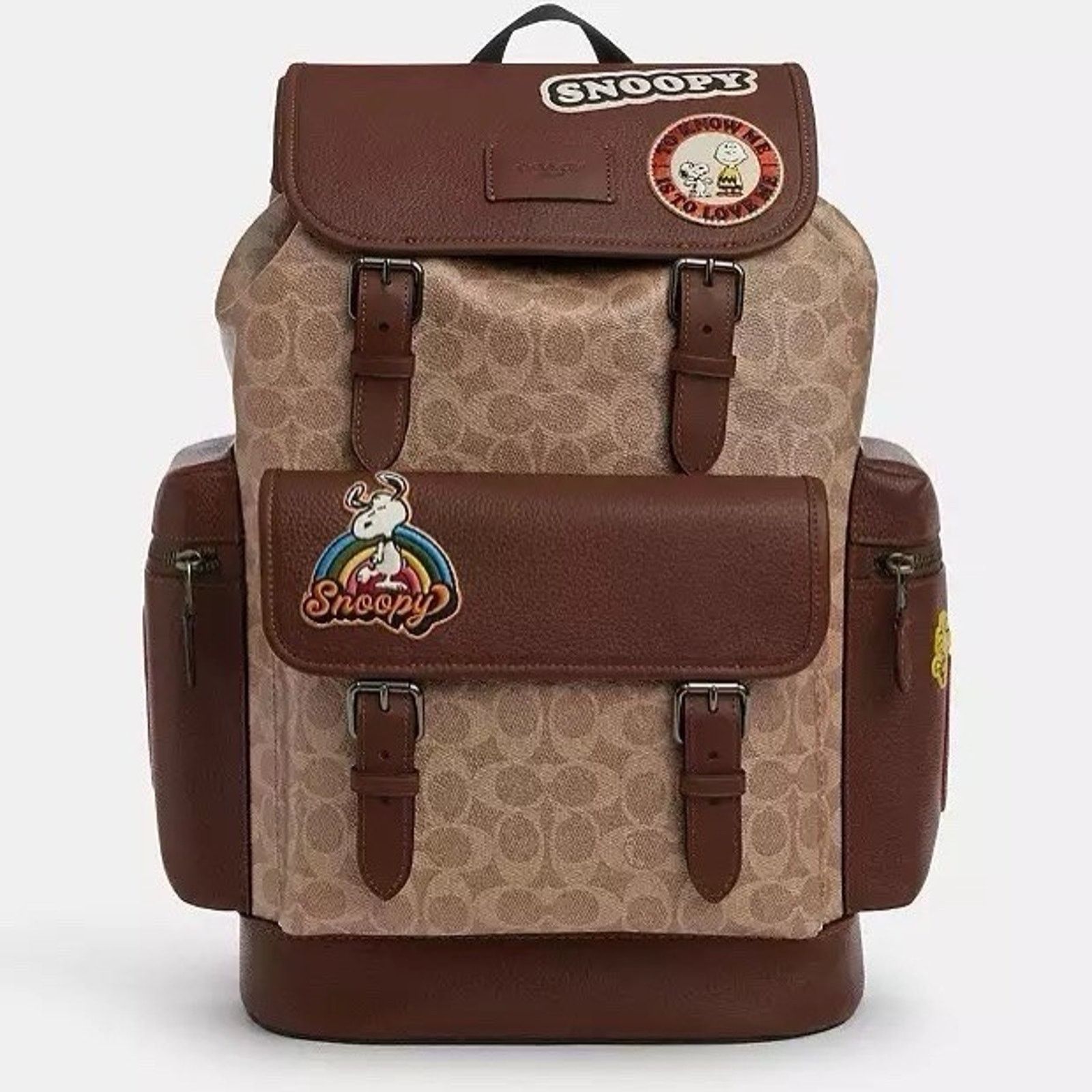Coach NWT COACH x PEANUTS Backpack Signature Patch CBI44 Snoopy Size ONE SIZE - 5 Thumbnail