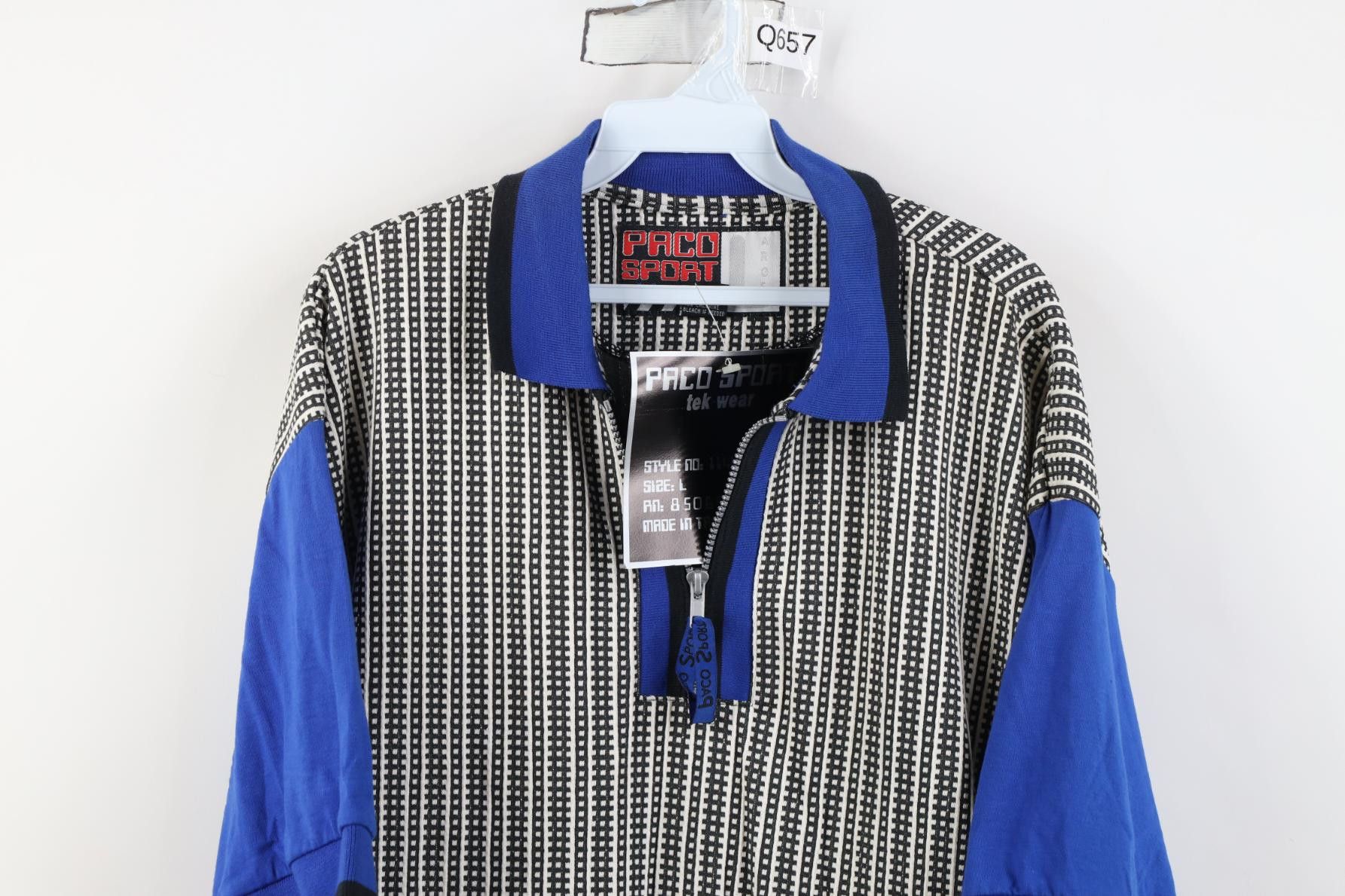 Vintage Deadstock Vintage 90s Streetwear 1/4 Zip Baggy Polo Shirt Size US L / EU 52-54 / 3 - 2 Thumbnail