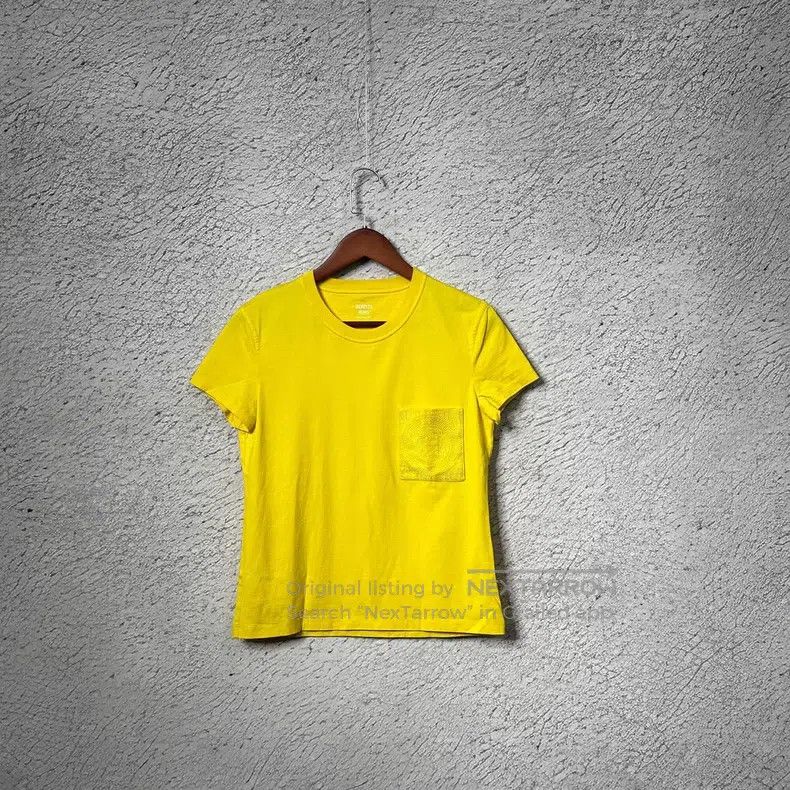Hermes Hermes Solid Color Pocket Short Sleeve T-Shirt, Yellow Size XXS / US 00 / IT 34 - 1 Thumbnail