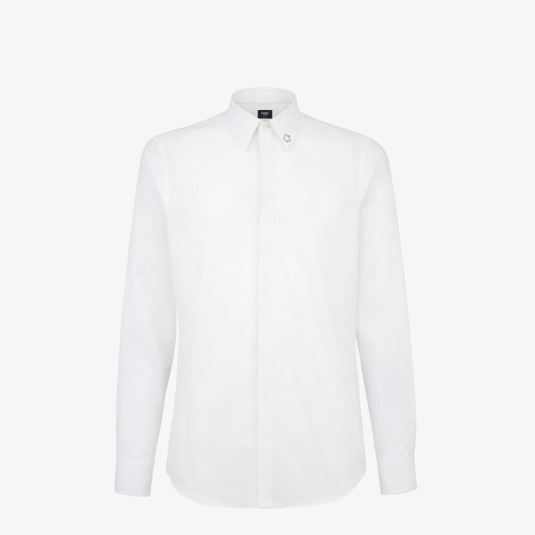 Fendi o1loc1c0824 Shirt in White Size US XL / EU 56 / 4 - 1 Thumbnail