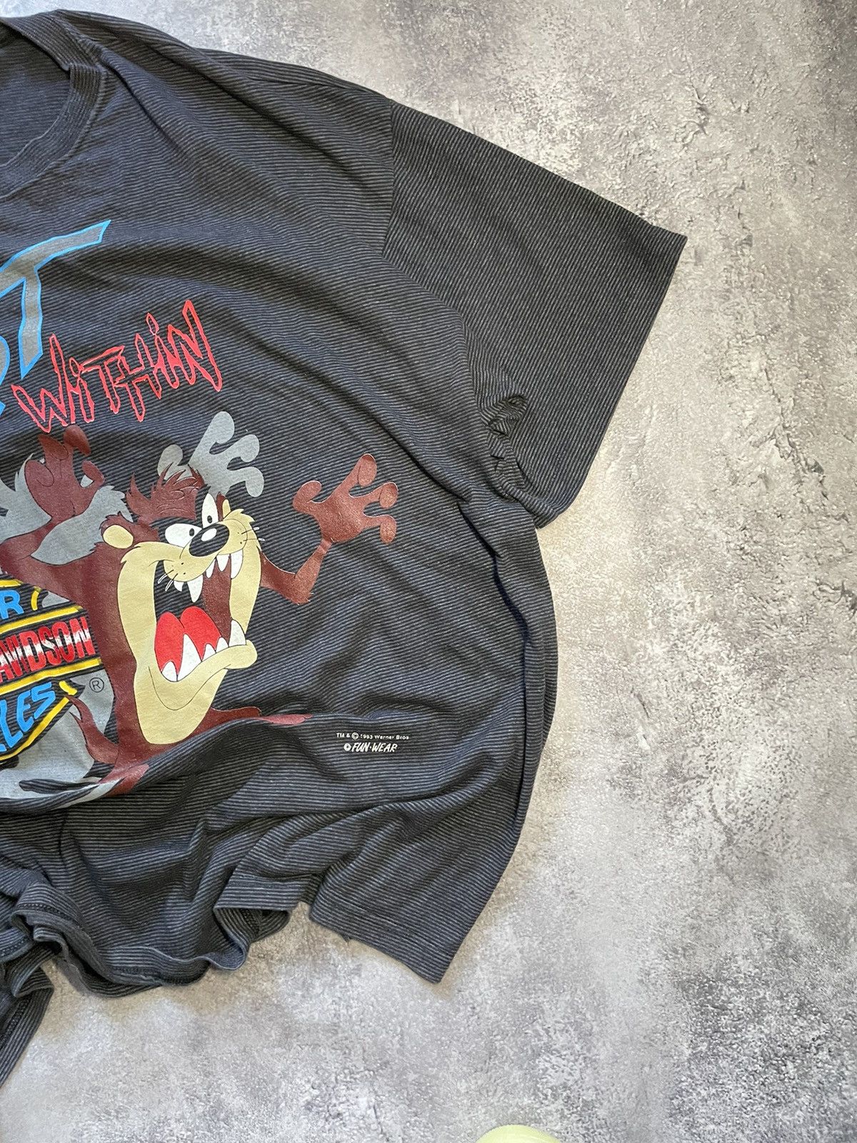 Harley Davidson Vtg 1993 Harley Davidson Tazmanian Taz 90s Tee Size US XXL / EU 58 / 5 - 2 Thumbnail