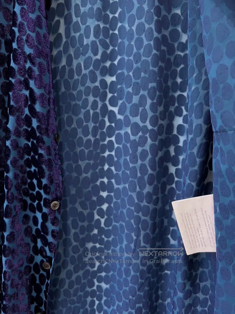 Junya Watanabe Junya Watanabe Purple Velvet Polka Dot Transparent Shirt Size S / US 4 / IT 40 - 8 Thumbnail