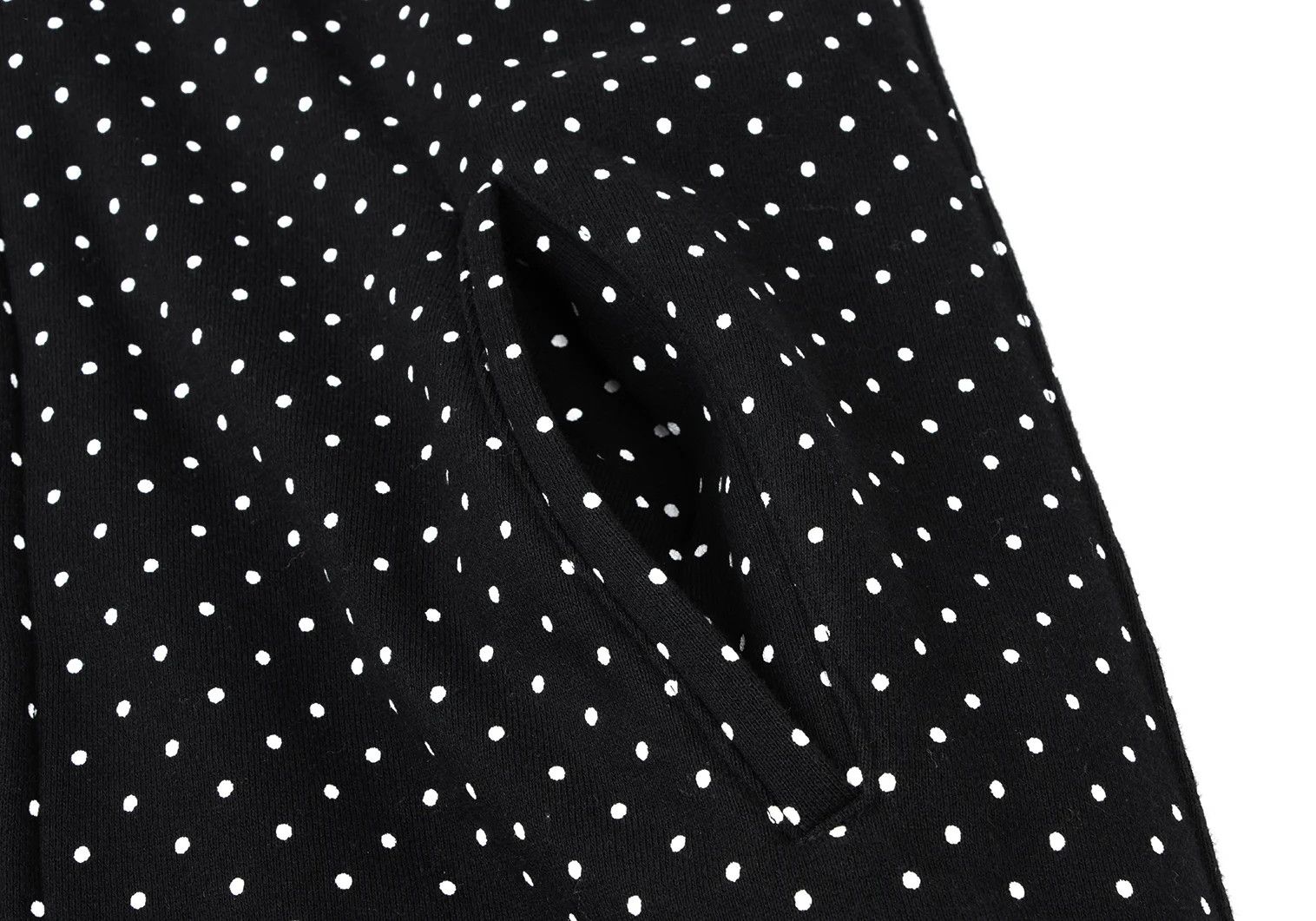 Ganryu Cotton Dot Print Cut Design Sleeveless Long Hoodie Black Size US S / EU 44-46 / 1 - 8 Thumbnail