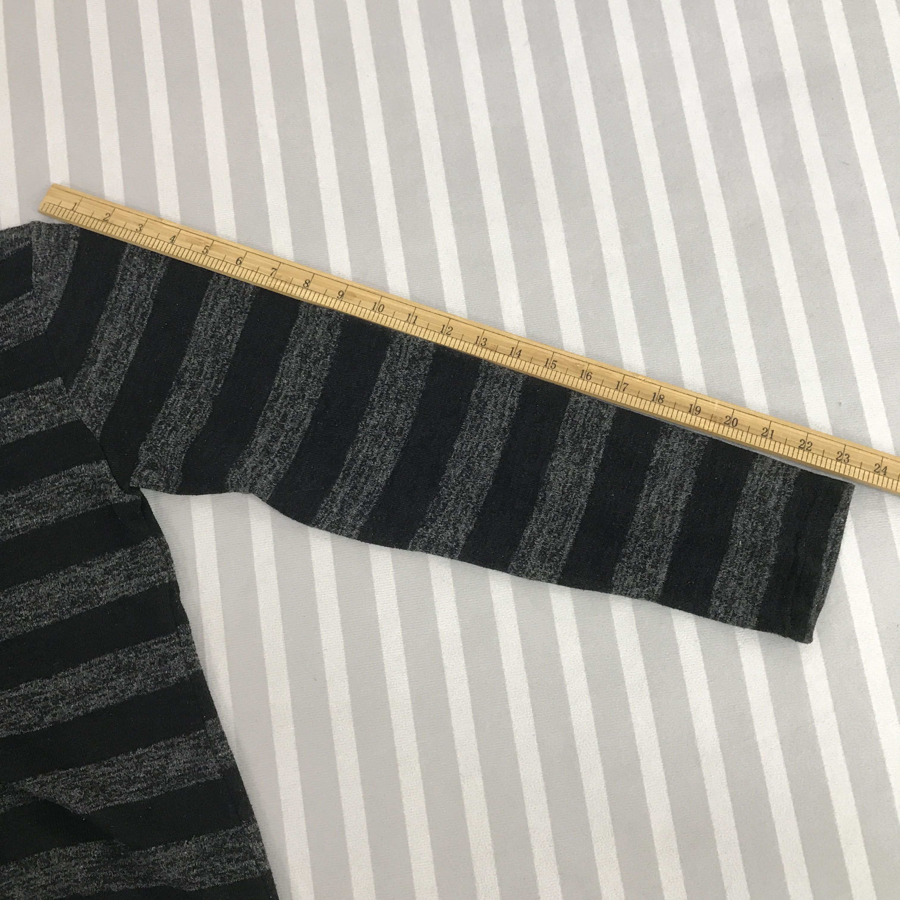 Japanese Brand × Plus One Clothing × Vintage Plus one punk style Striped design Long Sleeve T-shirts Size US L / EU 52-54 / 3 - 5 Thumbnail