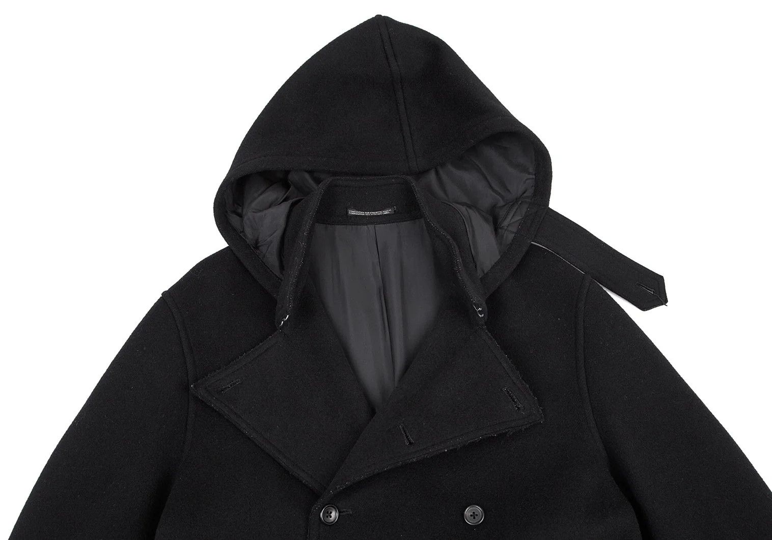 Yohji Yamamoto Yohji Yamamoto Wool Double Hooded Coat Size US M / EU 48-50 / 2 - 2 Thumbnail